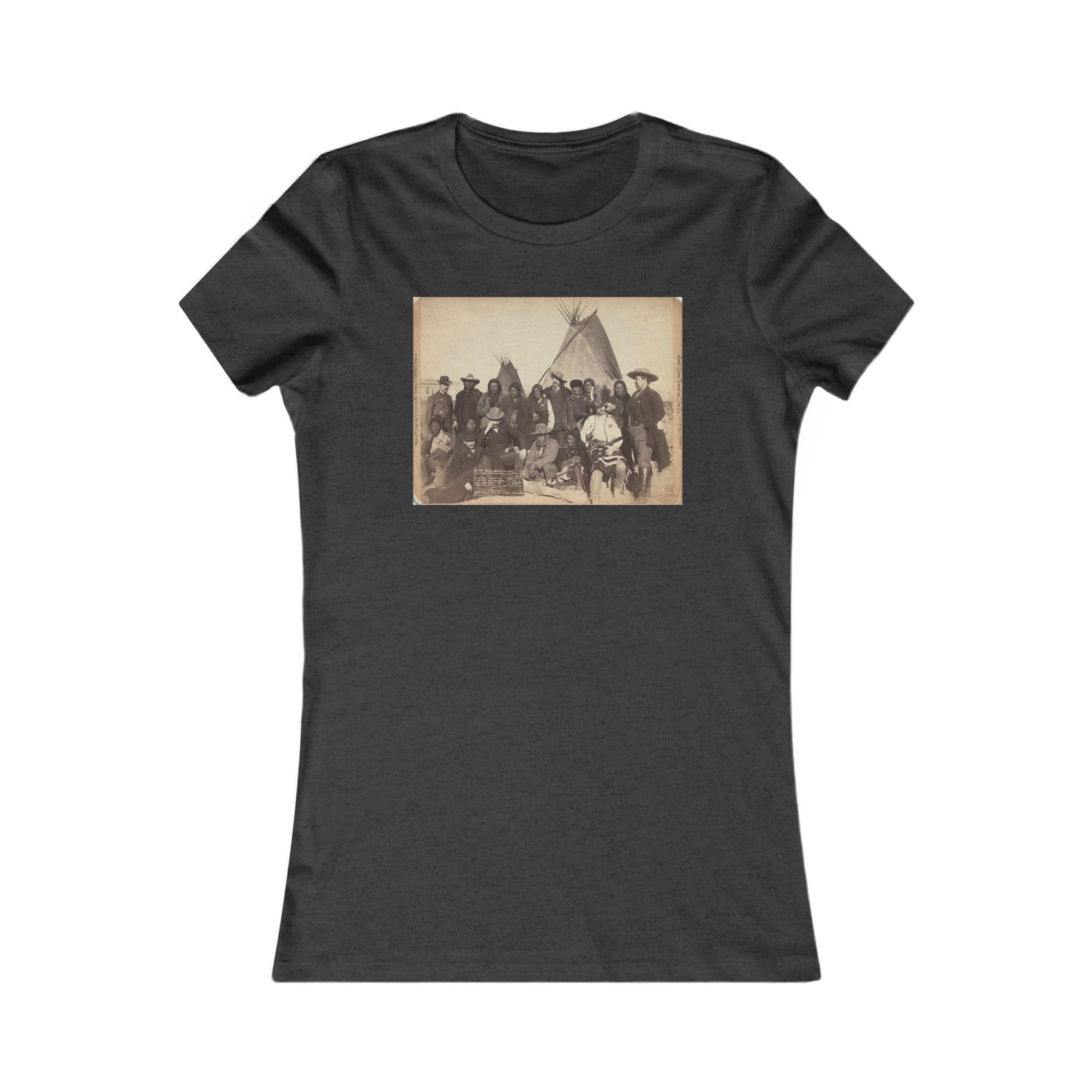 Wild West Vintage Buffalo Bill and Indian Chiefs 1891 photo Bella Canvas Women's Favorite Tee