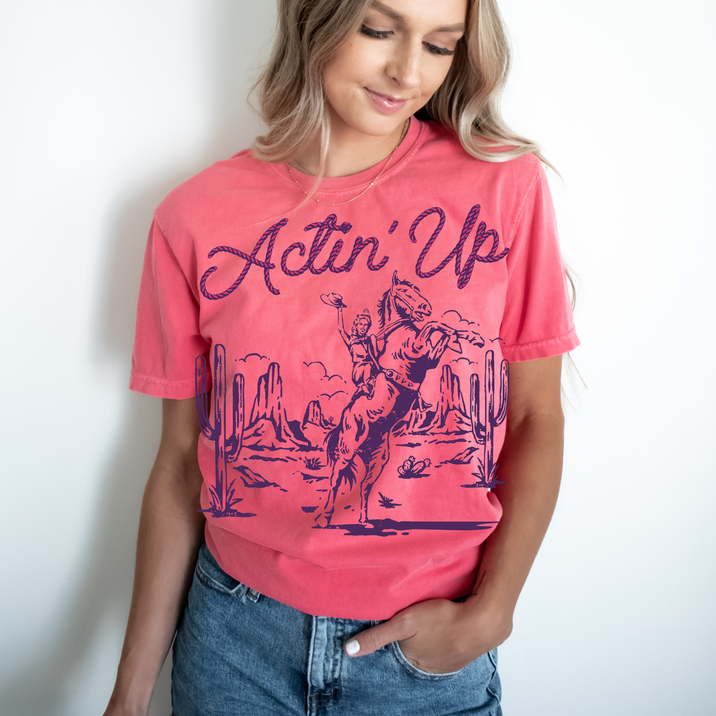 Spunky Acting Up Cowgirl T-shirt