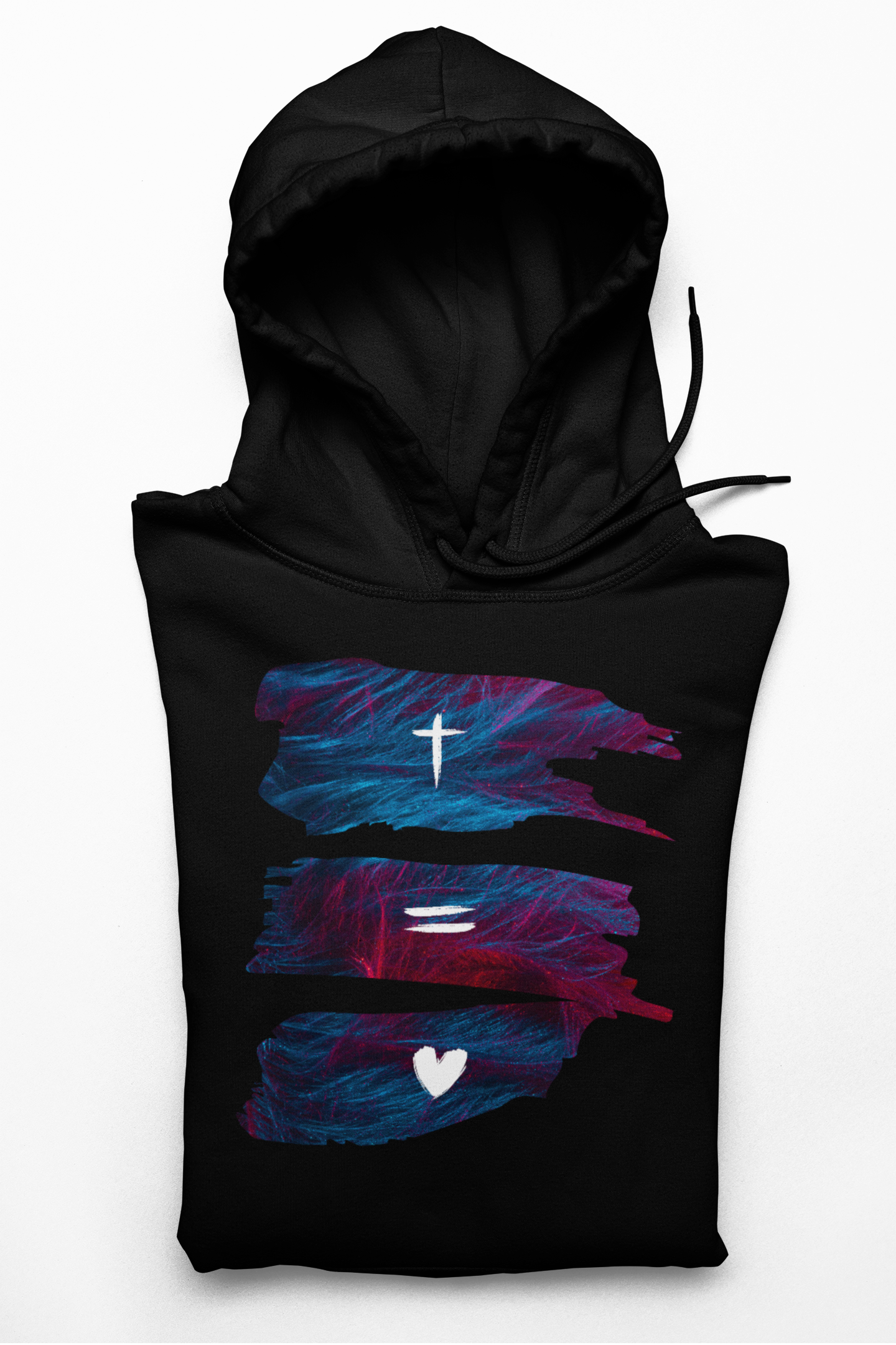 Faith Equals Love Unisex Lightweight Hooded Sweatshirt Mothers Day Fathers Day Easter Gift