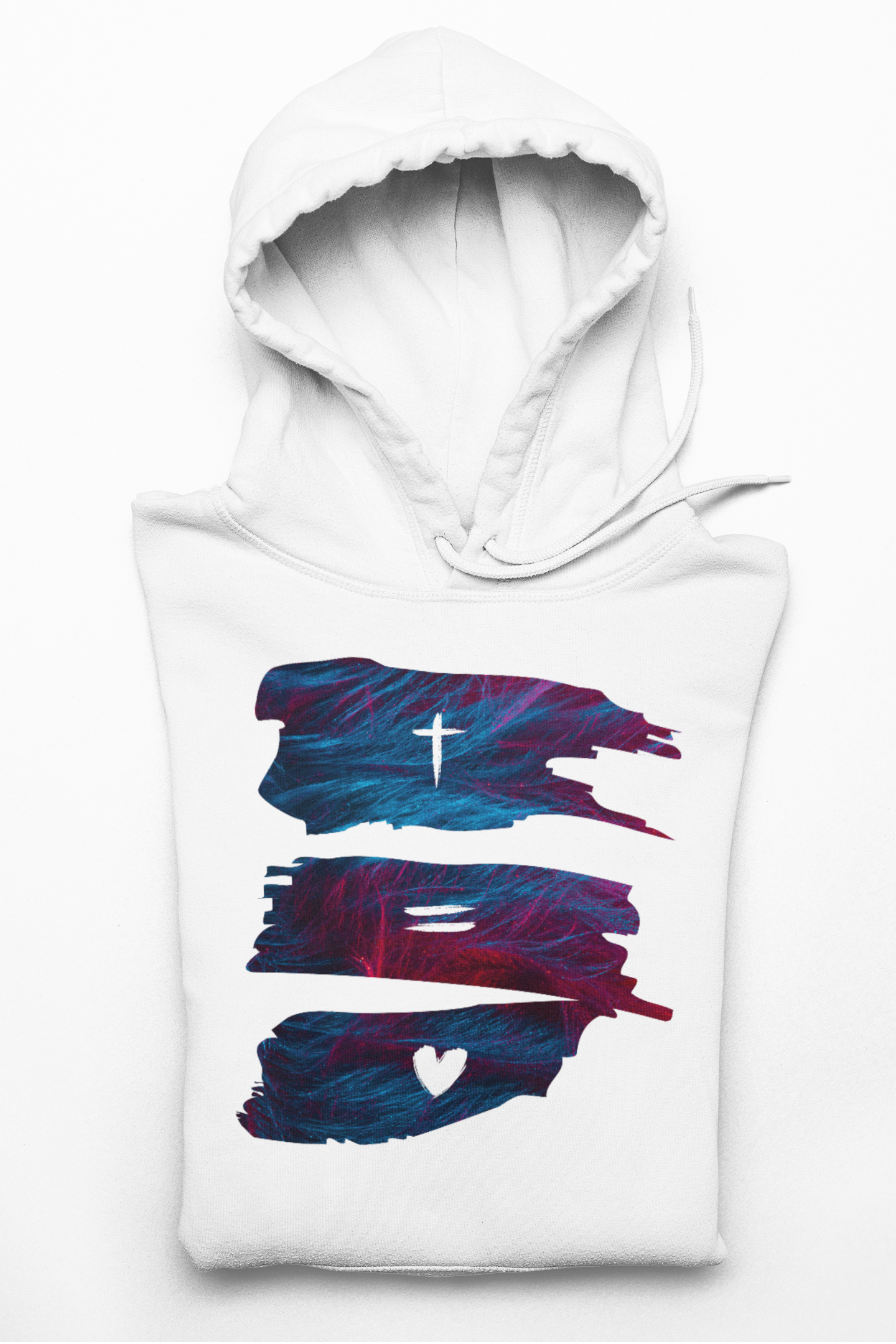 Faith Equals Love Unisex Lightweight Hooded Sweatshirt Mothers Day Fathers Day Easter Gift