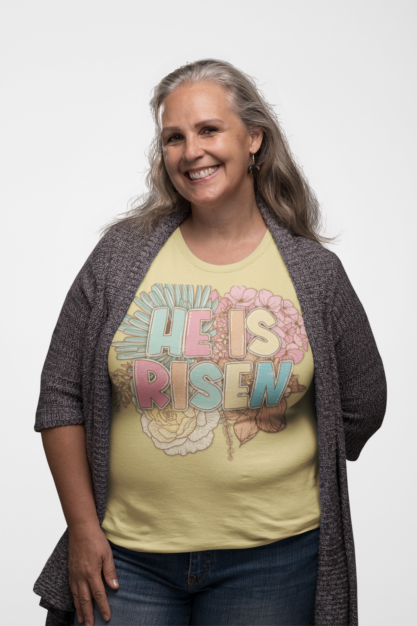 Beautiful Floral "Jesus Has Risen" Easter T-shirt