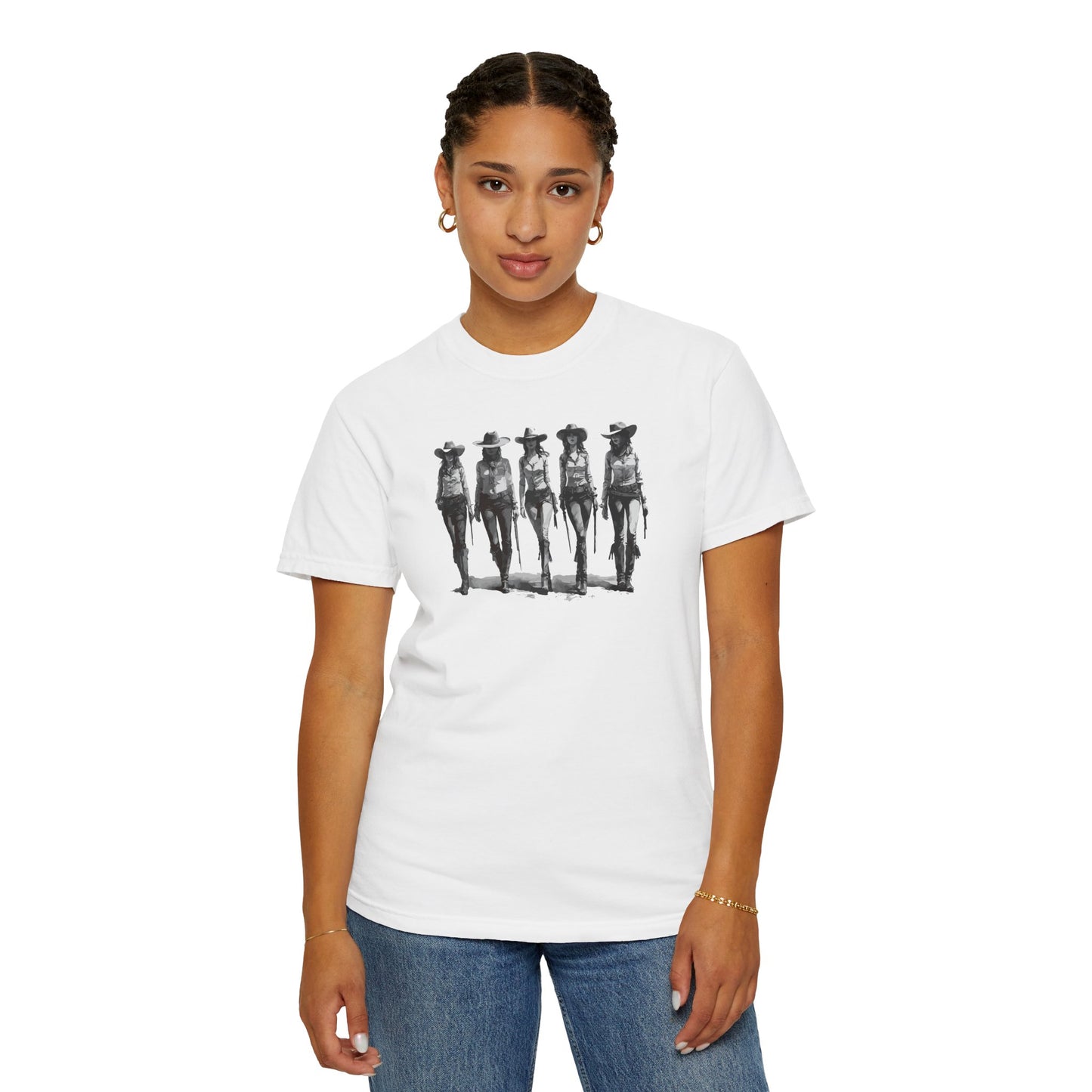 Bad Girls Vintage Cowgirl Graphic Unisex T-Shirt Top
