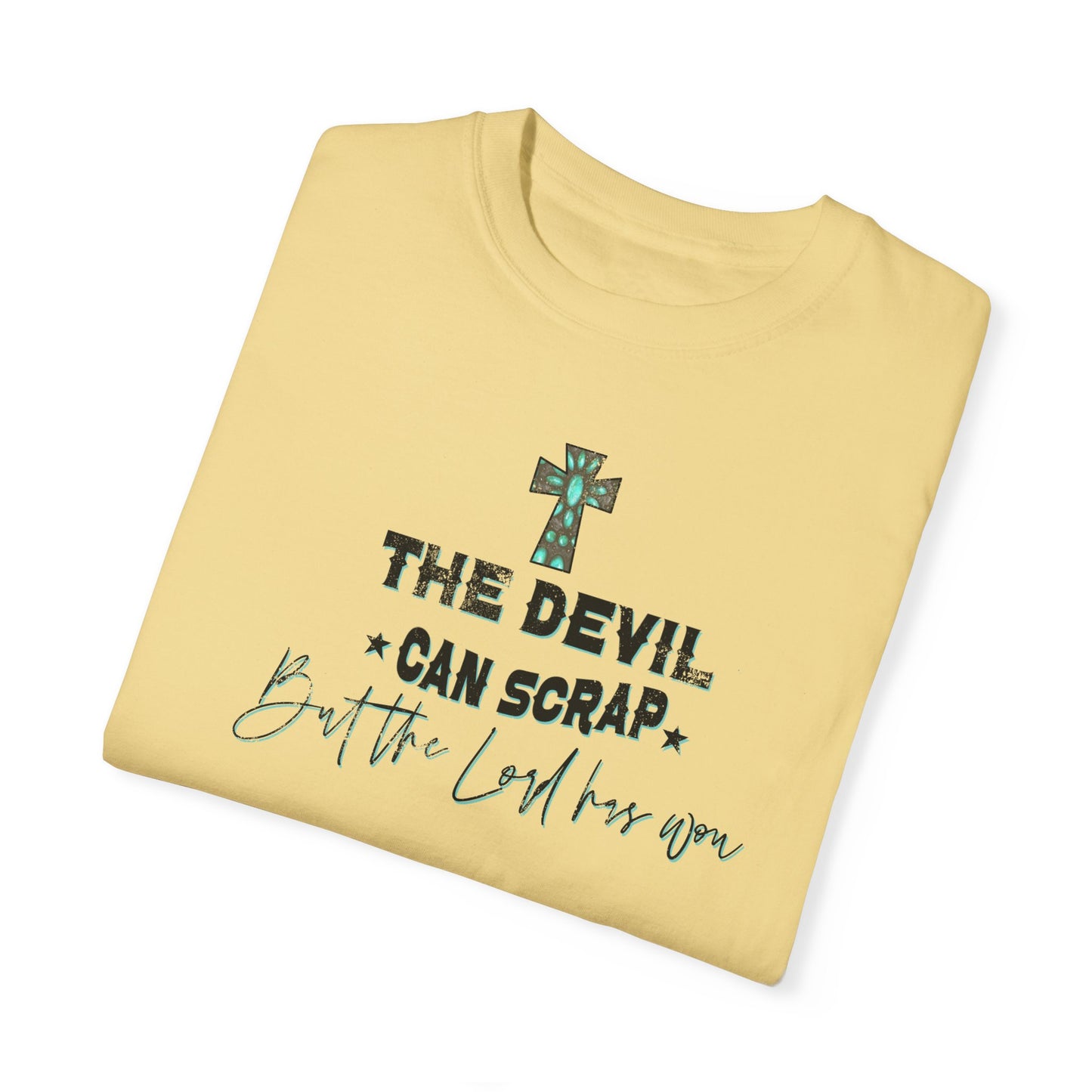 Turquoise Cross Unisex T-shirt - The Lord has Won