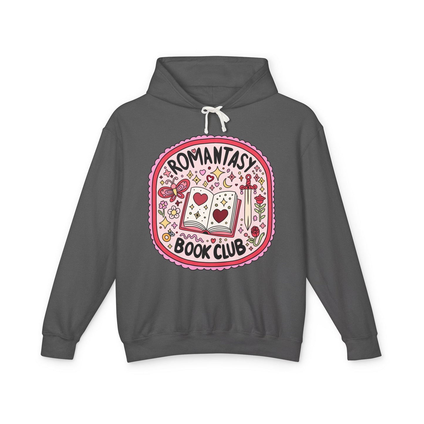 Romantasy Book Club Lightweight Hoodie for Book Lovers, Romance Novels, Smut, Book Worm