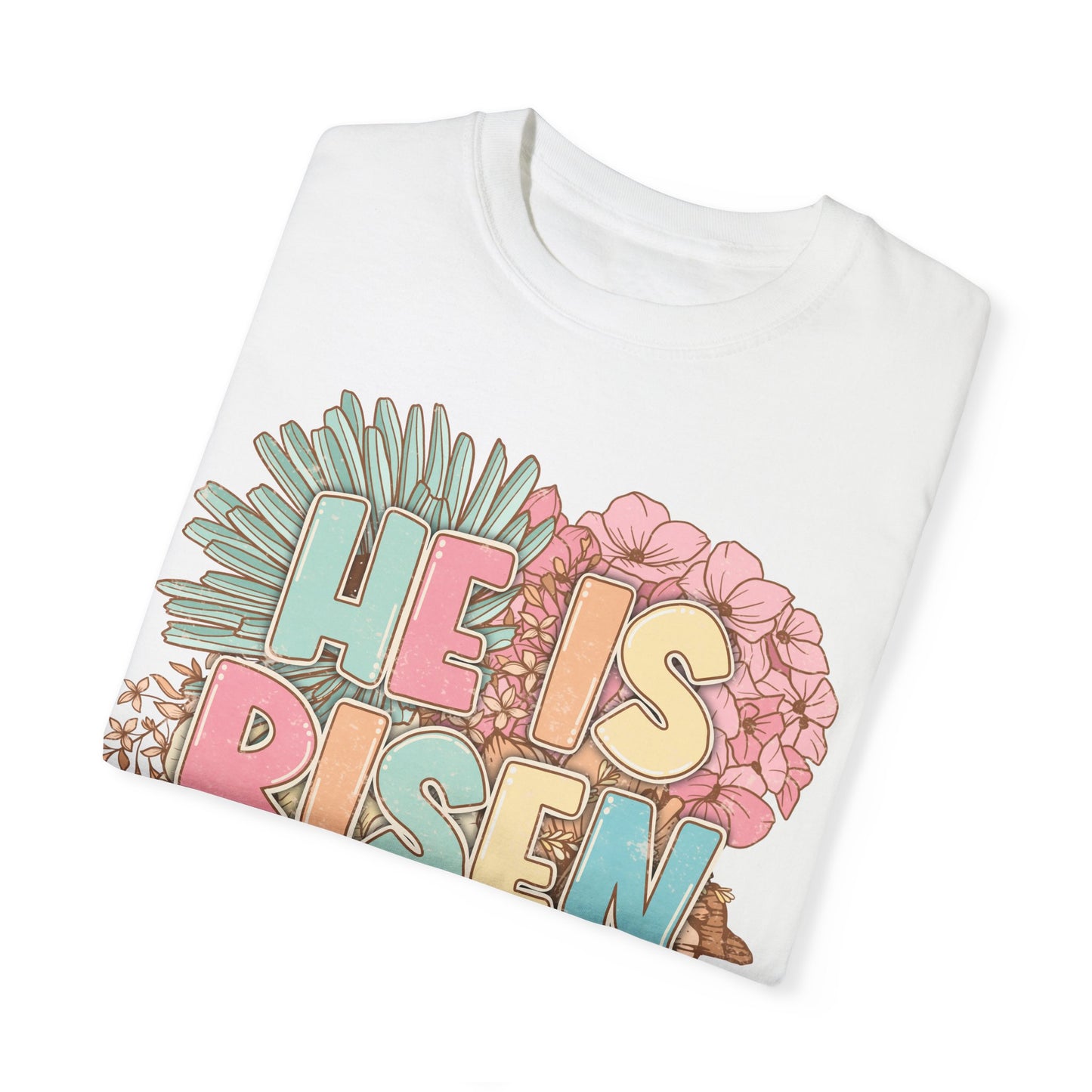 Beautiful Floral "Jesus Has Risen" Easter T-shirt