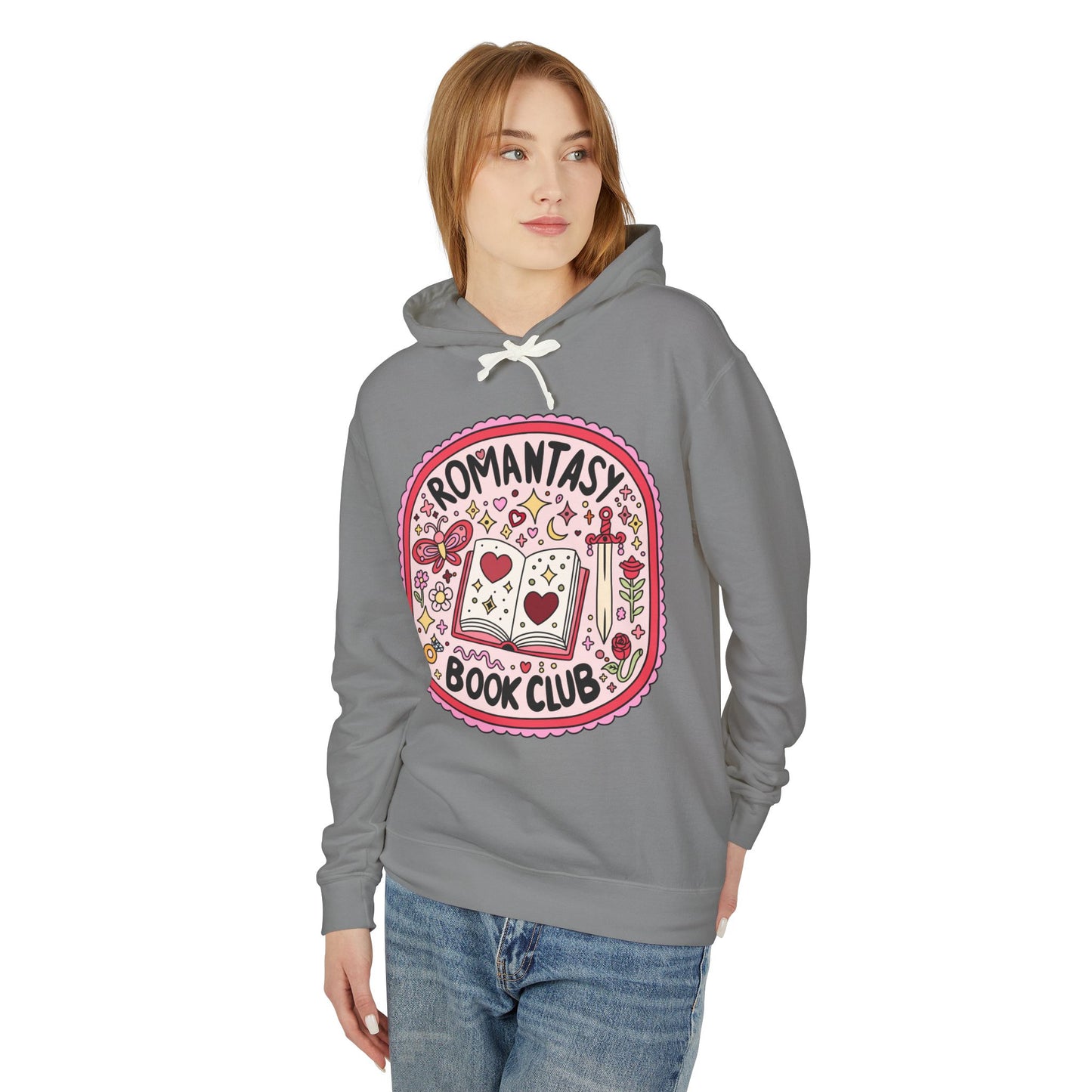 Romantasy Book Club Lightweight Hoodie for Book Lovers, Romance Novels, Smut, Book Worm