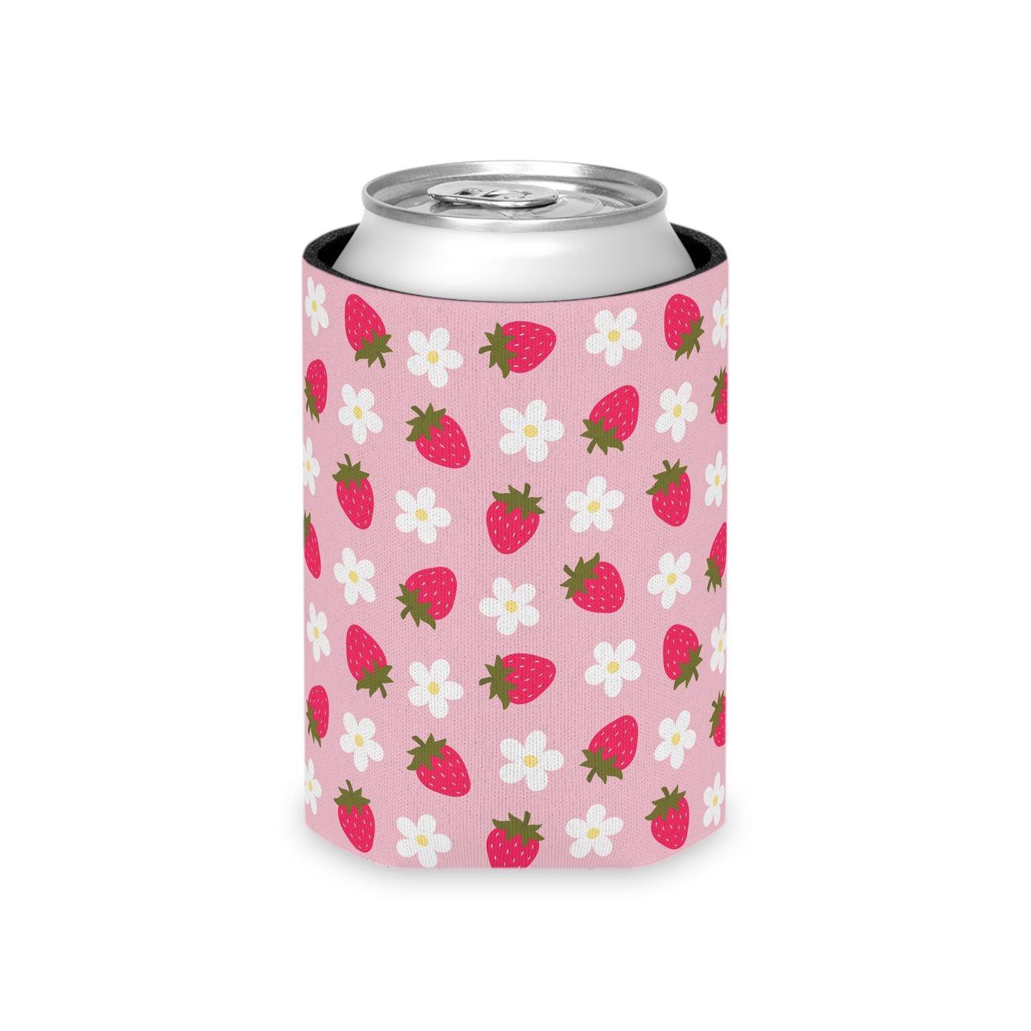 Perfect Summer Koozie Strawberry Festival Floral Can Cooler - Adorable