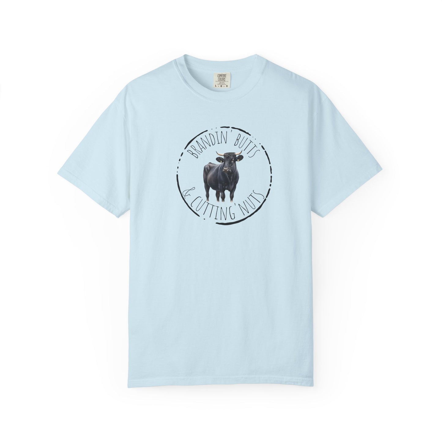 Brandin' Butts Unisex Garment-Dyed T-Shirt - Fun Casual Tee Men or Women, Great for Farmers or Ranchers, Cattle Producers