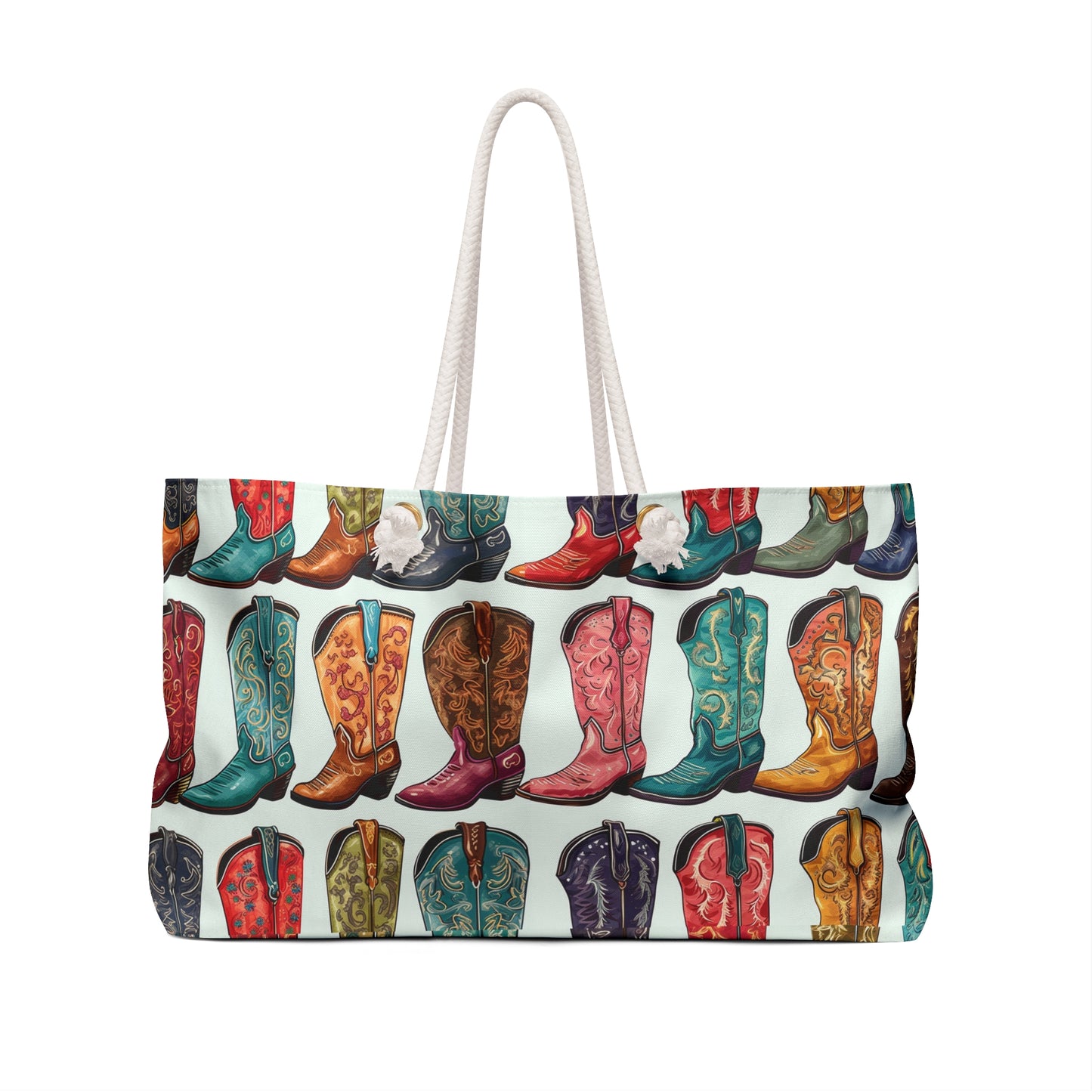 Trending Now Western Vibes Colorful Cowboy Boots Weekender Bag, Western Beach Bag, Custom Large Bag, Gear Bag, Work Out Bag, Shopping Bag, FUN