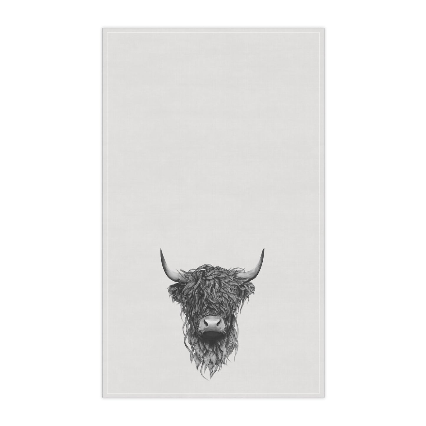 Whimsical Highland Cow Tea Towels - Rustic Kitchen Decor, Farmhouse Style, Hostess Gifts, Cow Lover Gift, Wedding Gift, House Warming Gift