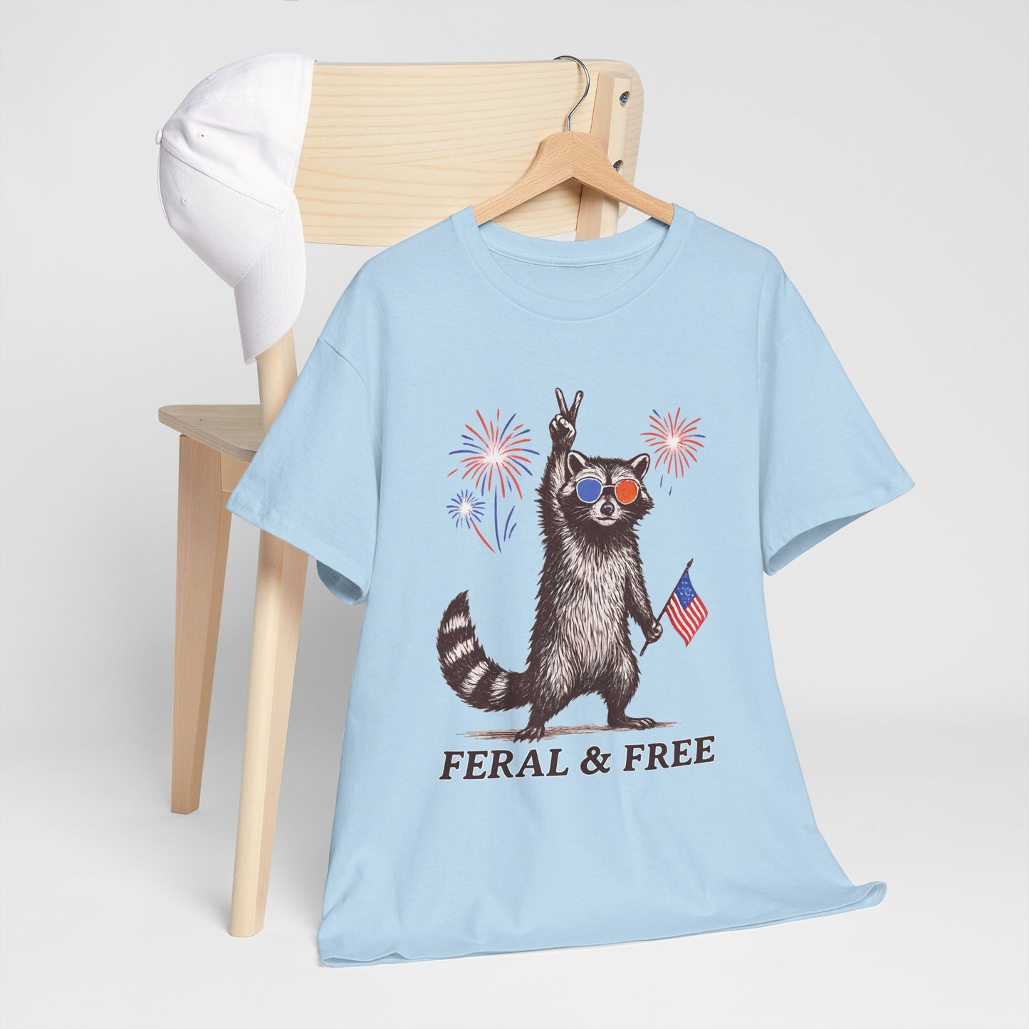 USA Feral and Free Tee~ 4th of July Tshirt, Fourth of July Tee, Independence Day Top, Independence Day Tshirt, Red White and Blue, Patriotic, Flag, America, Merica'