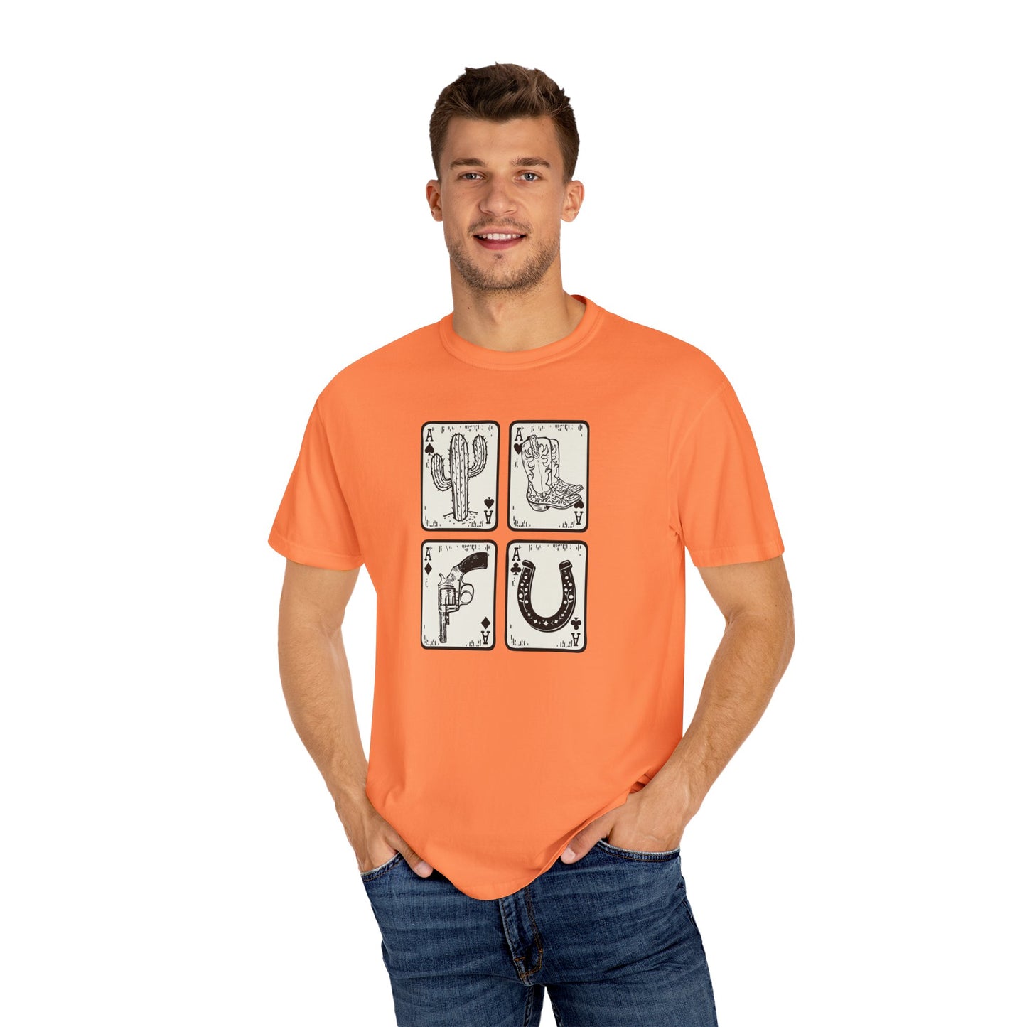 Know When to Hold / Cactus Graphic Unisex T-Shirt - Retro Desert Western Vibes Rodeo Honky Tonk