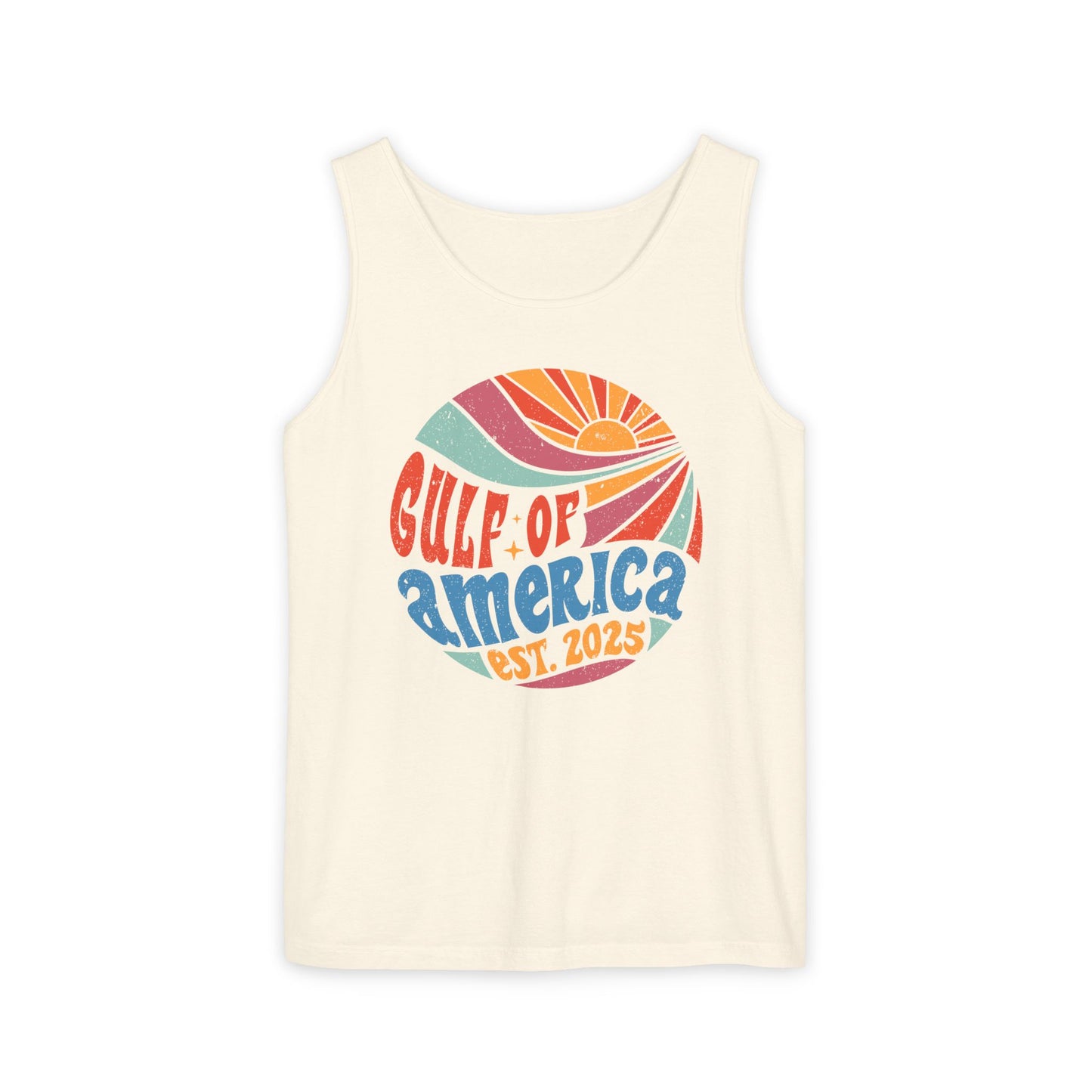 Gulf of America Tank Top | Garment-Dyed Tee for Summer Beach Adventures