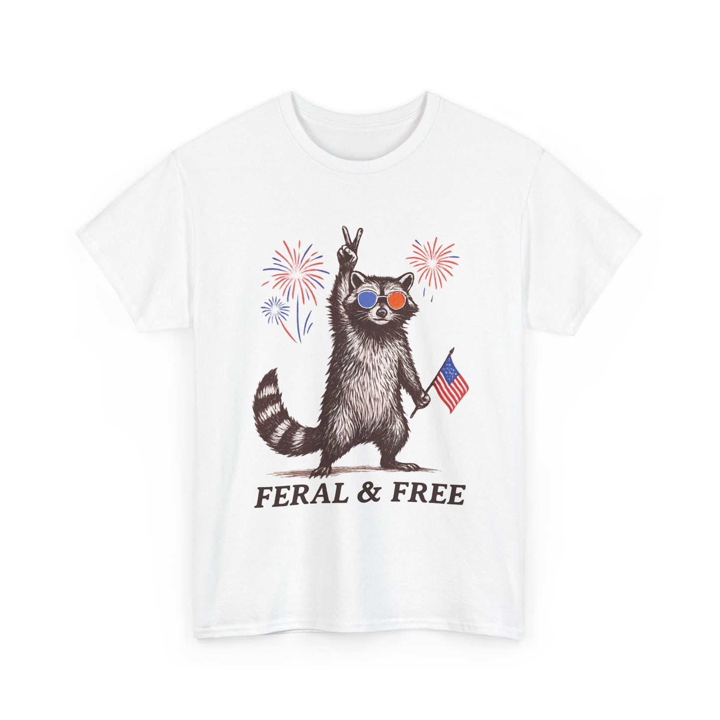 USA Feral and Free Tee~ 4th of July Tshirt, Fourth of July Tee, Independence Day Top, Independence Day Tshirt, Red White and Blue, Patriotic, Flag, America, Merica'