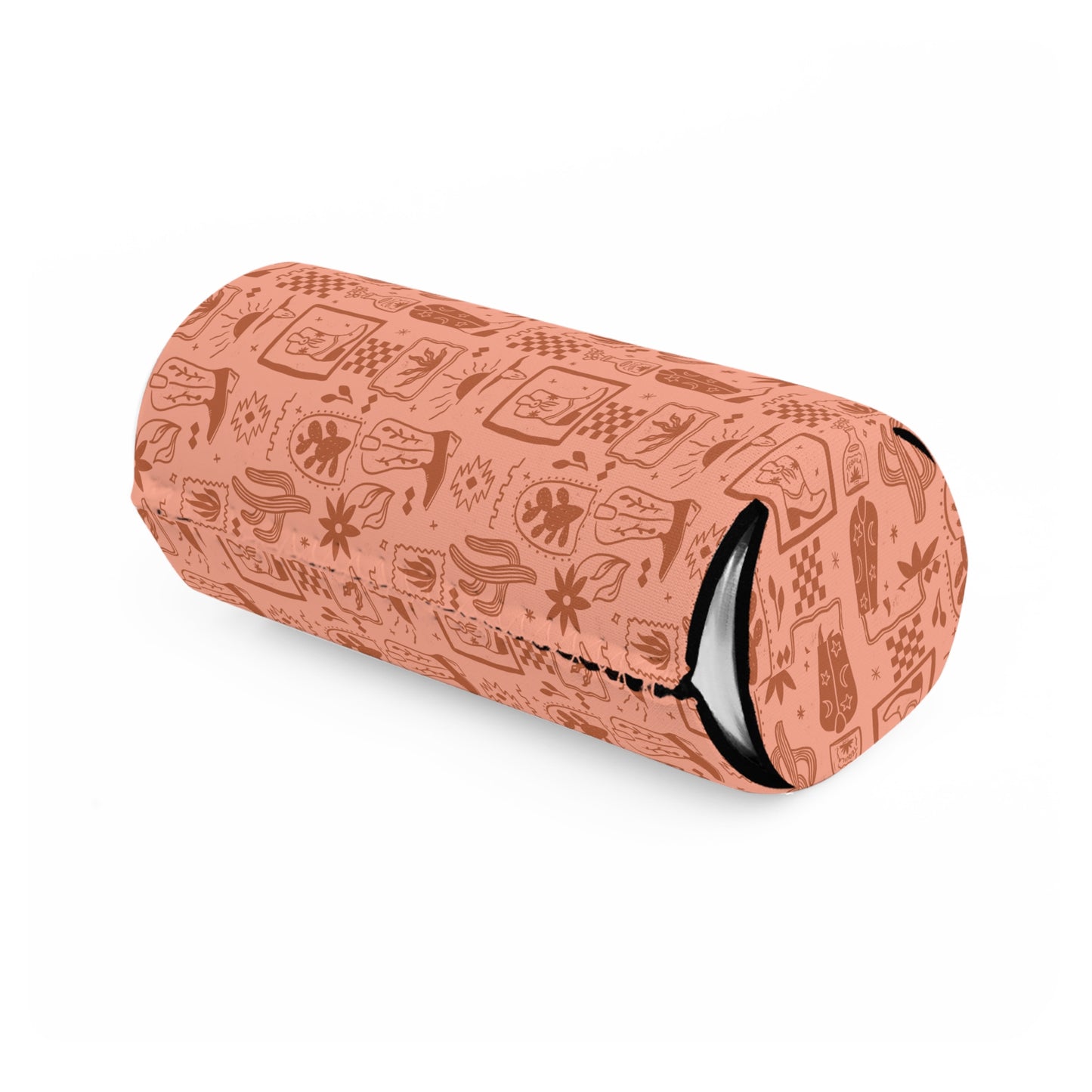Pink Western Boots Boho Desert-Inspired Slim Can Cooler - Perfect for Summer Parties & Outdoor Gatherings Koozie