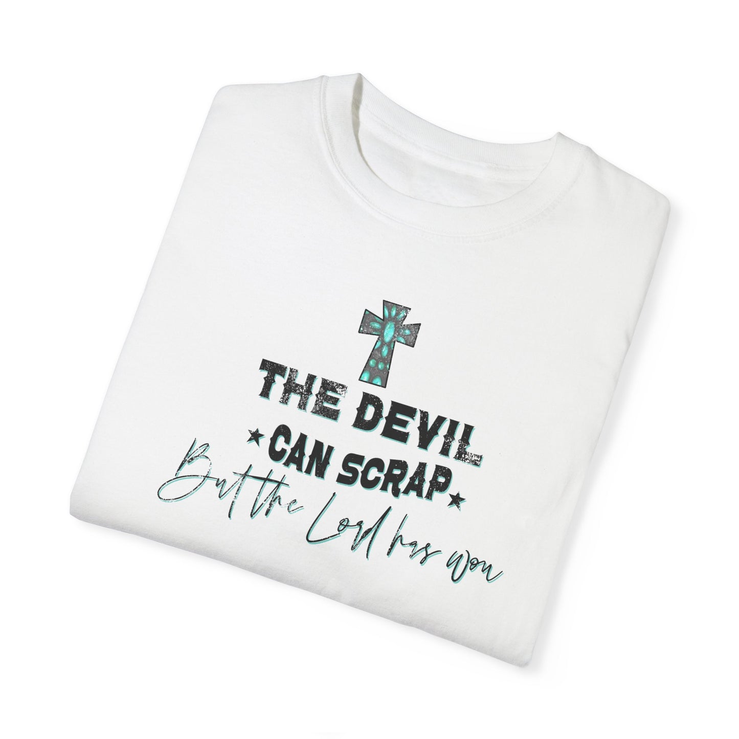 Turquoise Cross Unisex T-shirt - The Lord has Won