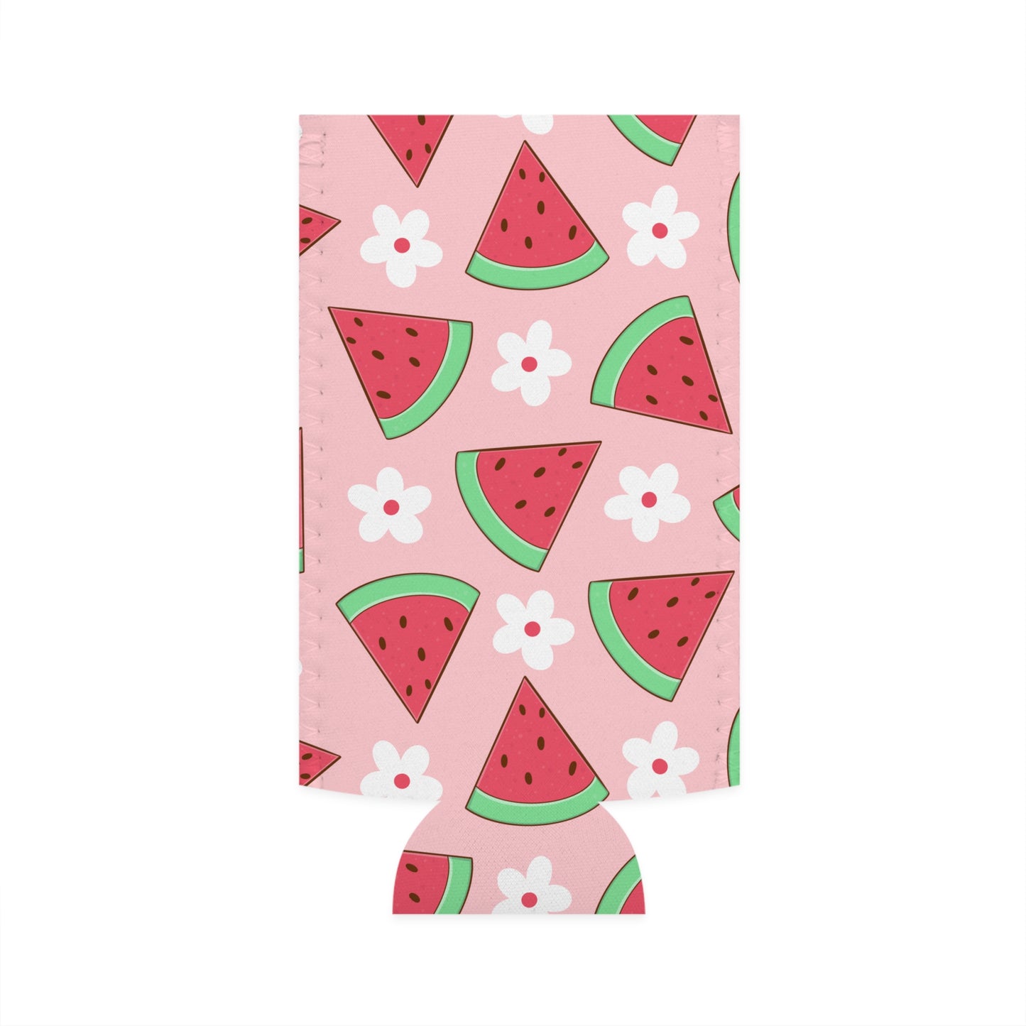 Summertime Colorful Watermelon Slim Can Cooler - Perfect for Lake Days - Keep Those Beverages Cold