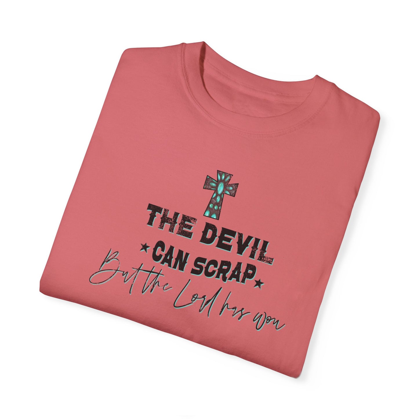 Turquoise Cross Unisex T-shirt - The Lord has Won