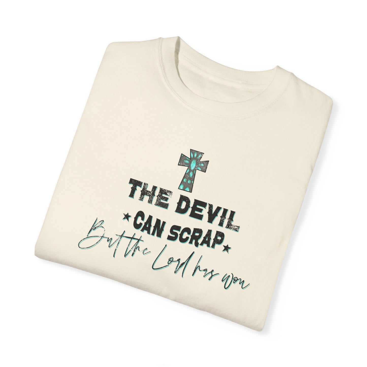 Turquoise Cross Unisex T-shirt - The Lord has Won