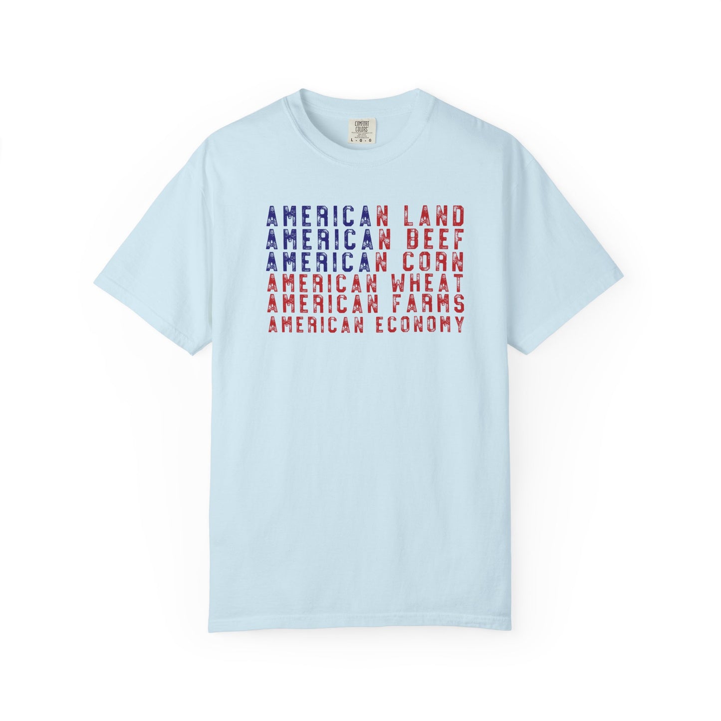 Vintage American Beef Corn Land Wheat Farms Pride T-shirt - Land, Beef, Corn Wheat Crops USA America Patriotic Design