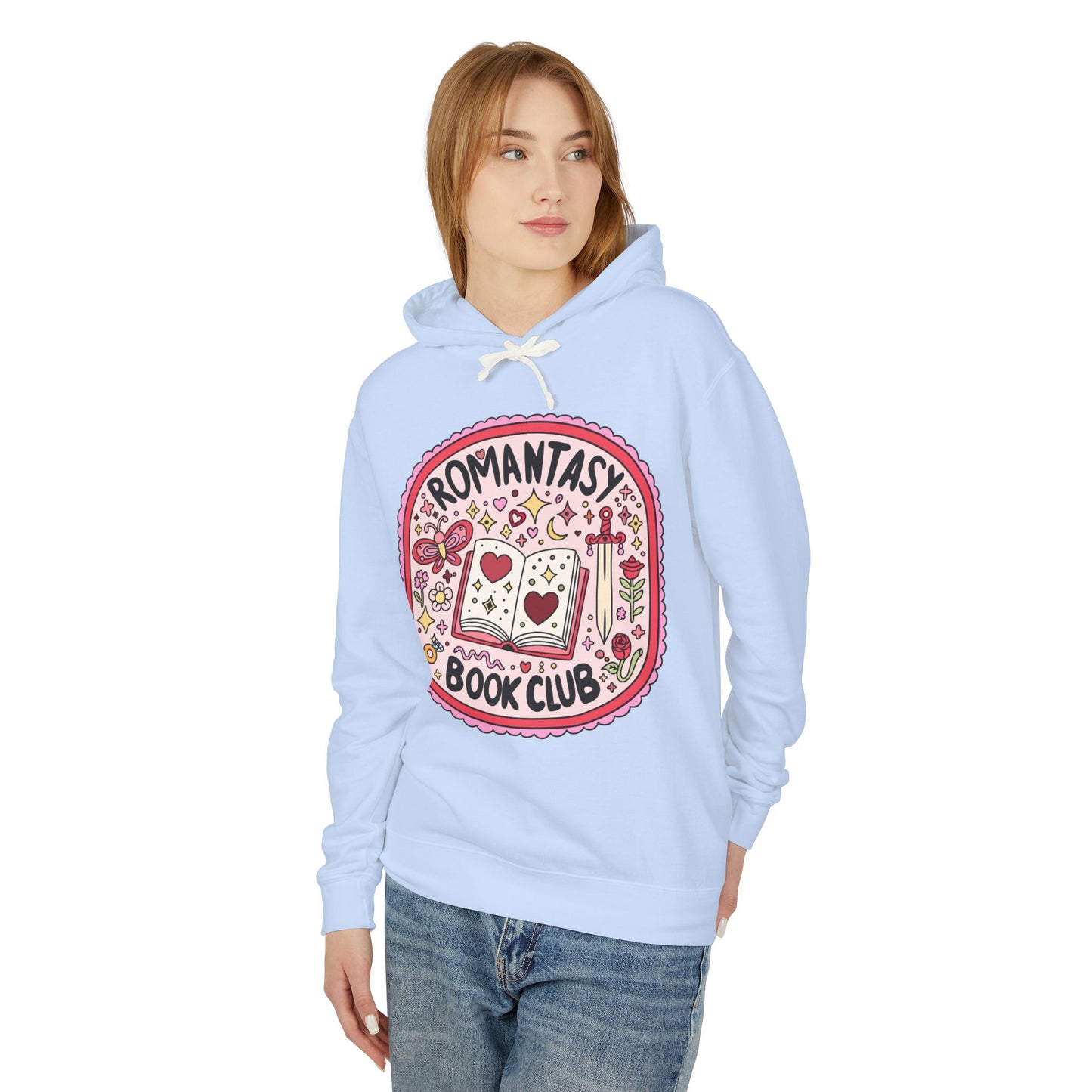 Romantasy Book Club Lightweight Hoodie for Book Lovers, Romance Novels, Smut, Book Worm