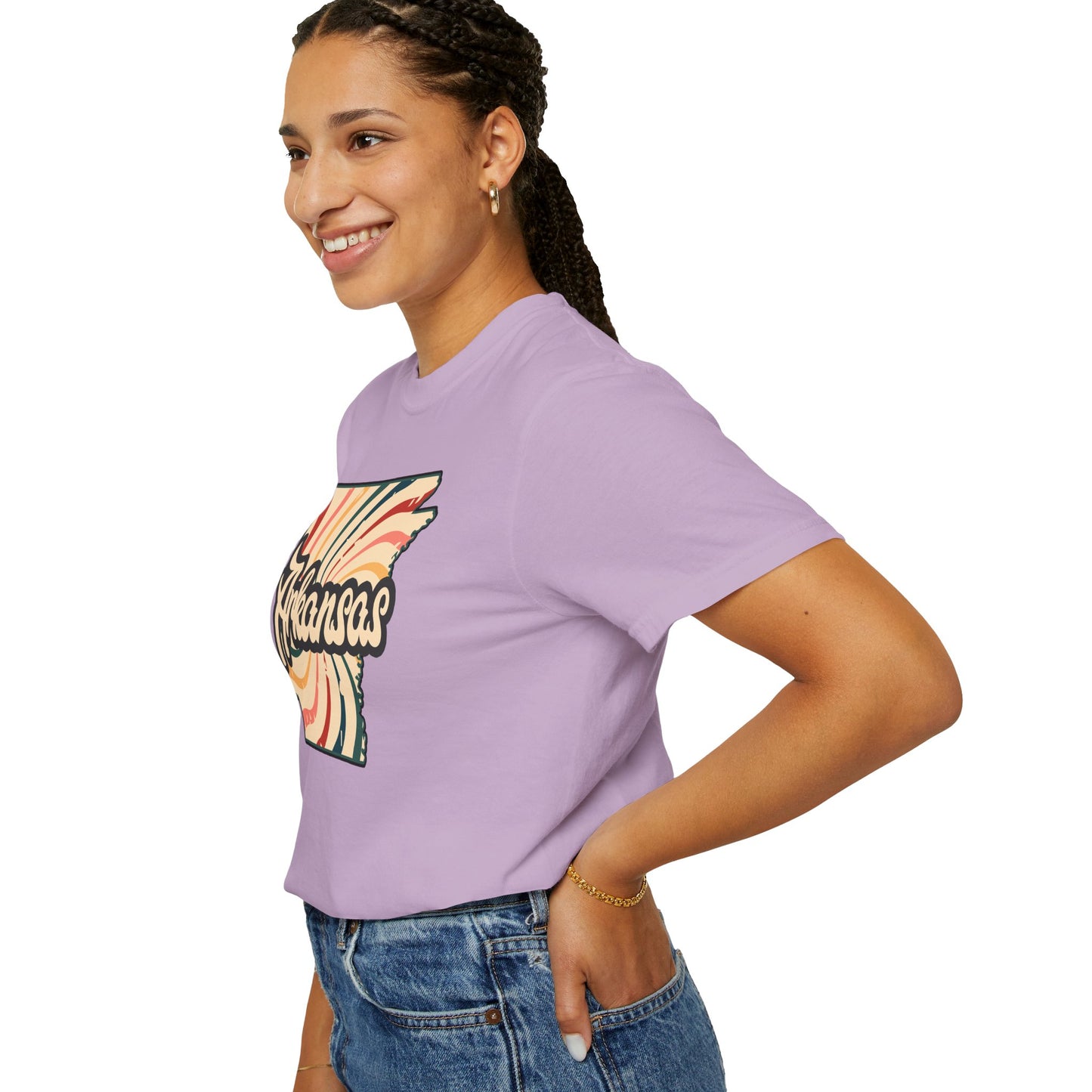 WOOO PIG SOOIE. , Arkansas Retro T-Shirt - Call Those Hogs - Natural State - Fun Summer Tee - Colorful - Razorbacks
