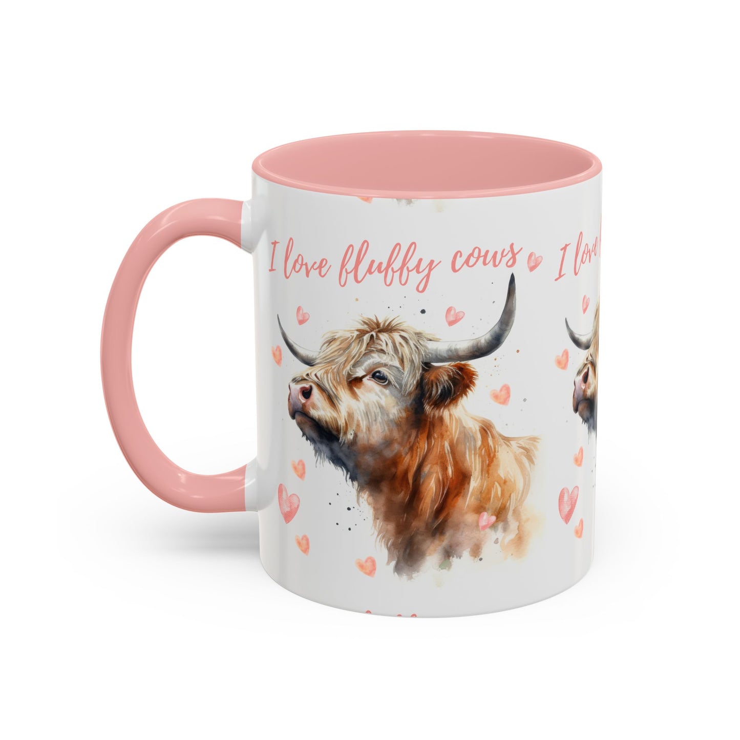 I Love Fluffy Cows Cute Animal Coffee Cup | Gift for Cow Lovers | Farmhouse Decor | Highland Cow Coffee Mug