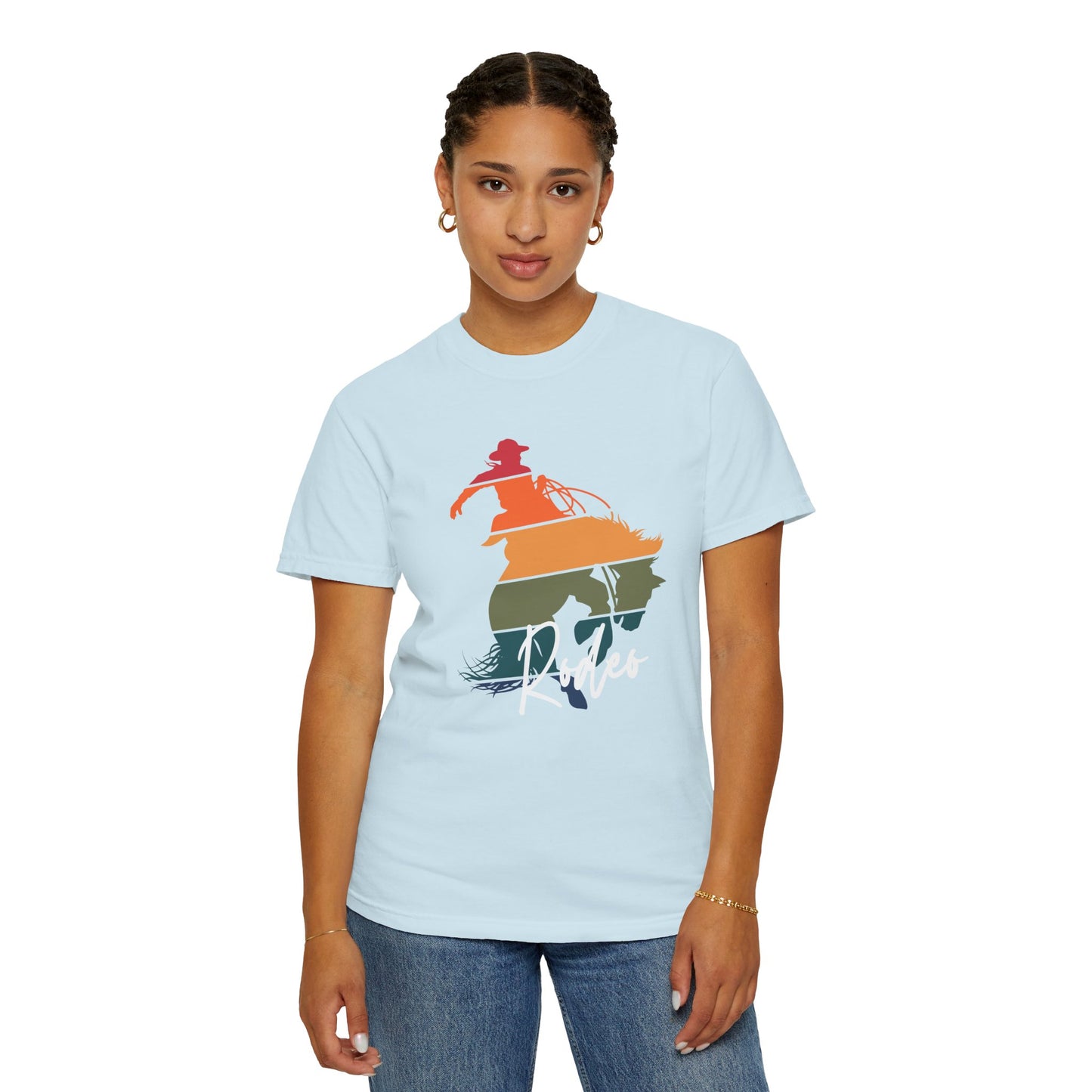 Never Stop Spurring! Rodeo Western Trendy Bronc Vibes Unisex Garment-Dyed T-Shirt -Concert, Dancing, Mothers Day,