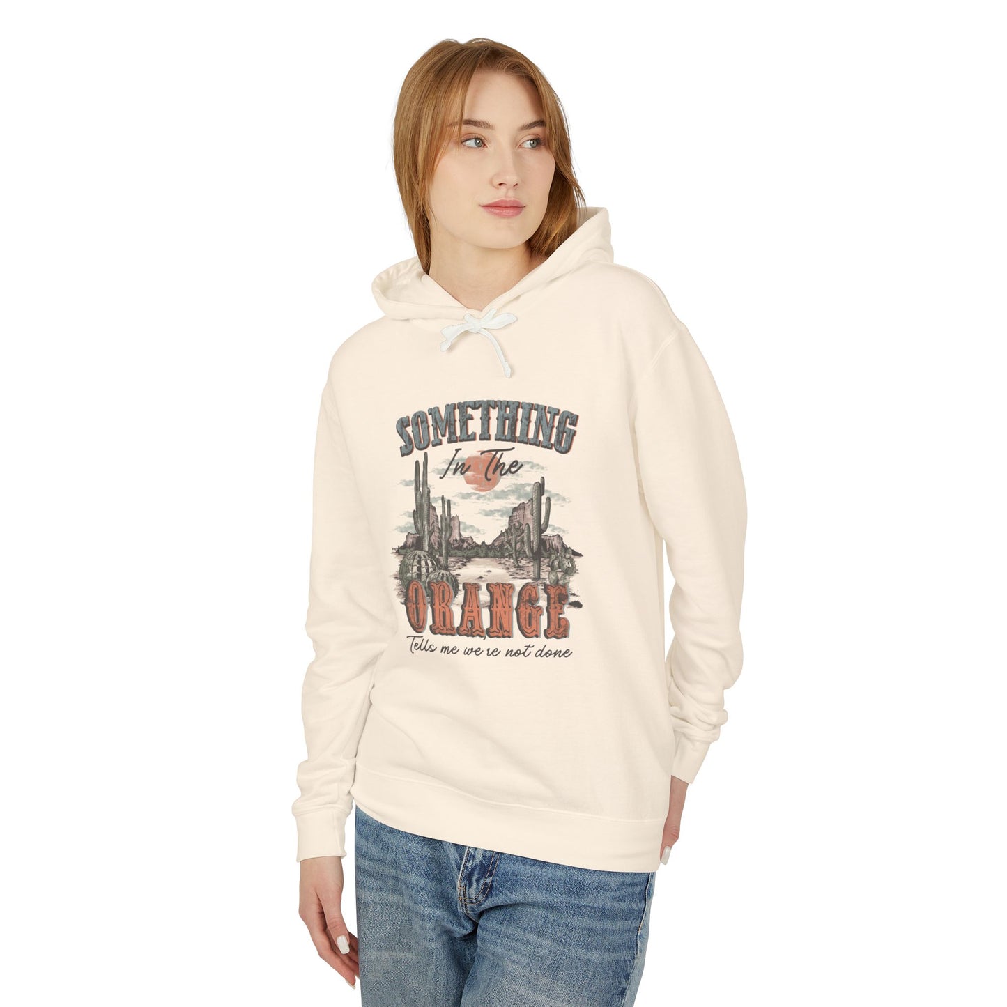 Zach Bryan - Lightweight Hooded Sweatshirt - 'Something in the Orange' Desert Vibes Trendy Vintage Feels