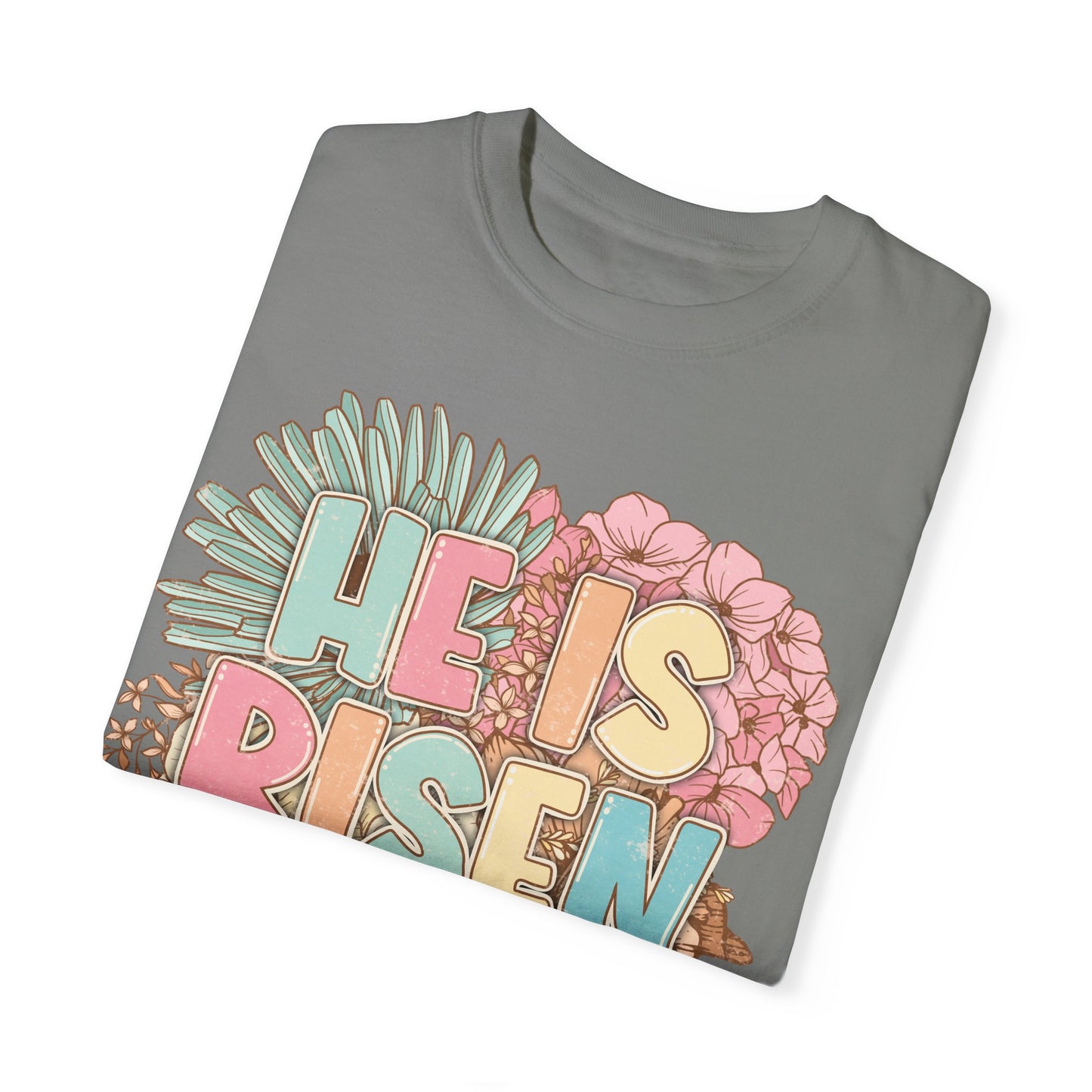 Beautiful Floral "Jesus Has Risen" Easter T-shirt