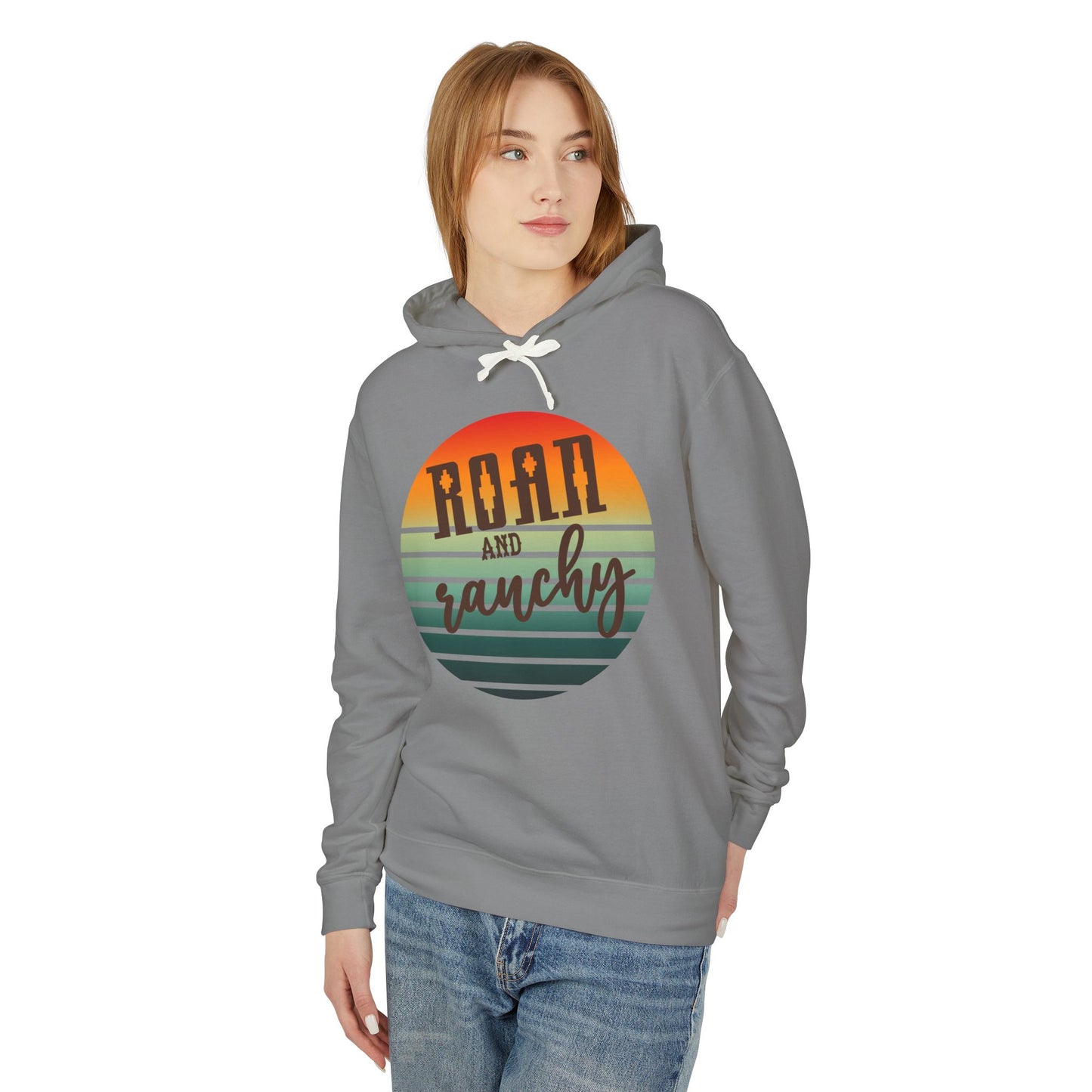 The Best Pullover Ever ~~Western Roan and Ranchy Lightweight Hooded Sweatshirt, Great for Rodeos, Cool Nights, Bonfires, Lake, Beach, River