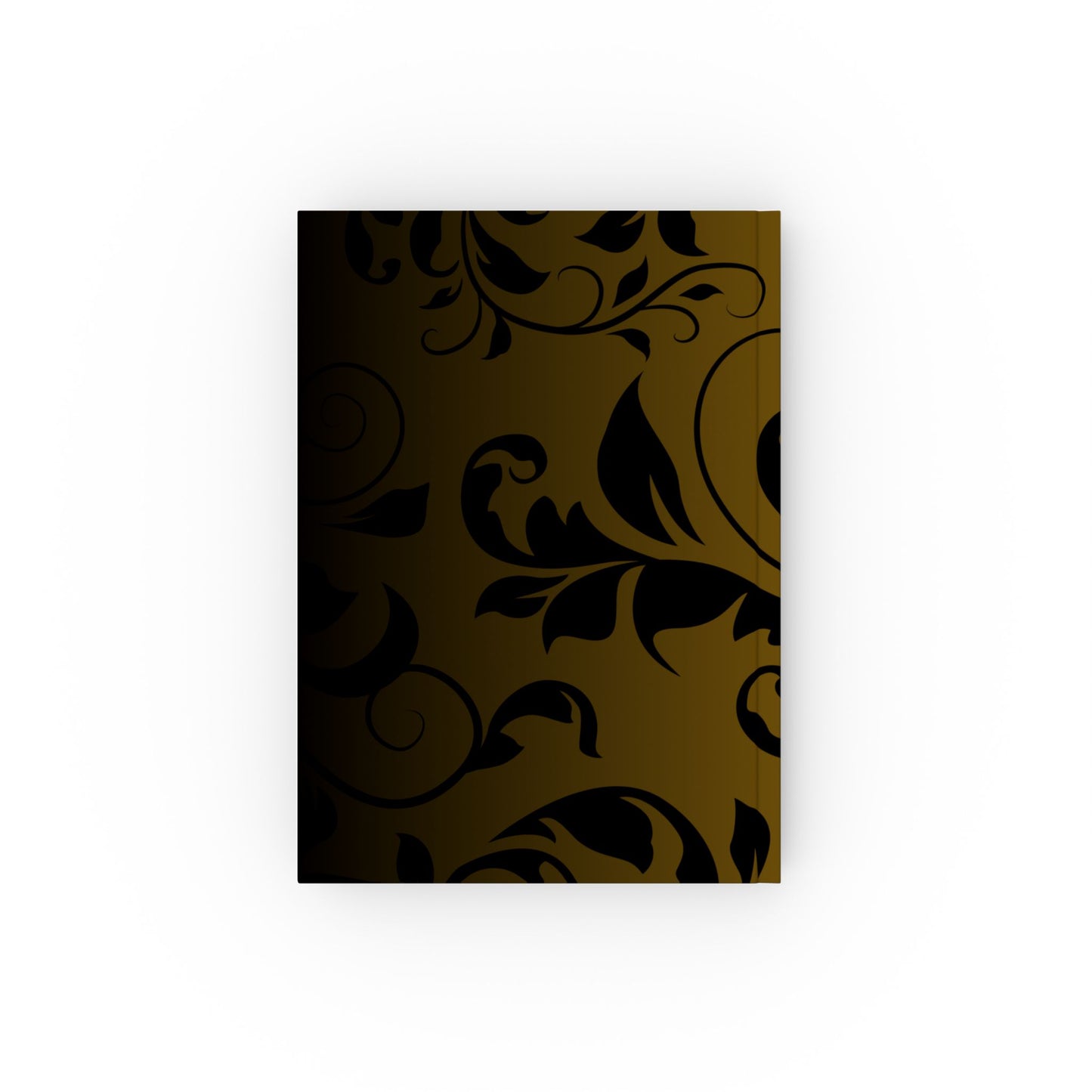 Elegant Gold Black Damascus Floral Hard Back Journal - Perfect for Writing & Reflection, Reminder, To Do List