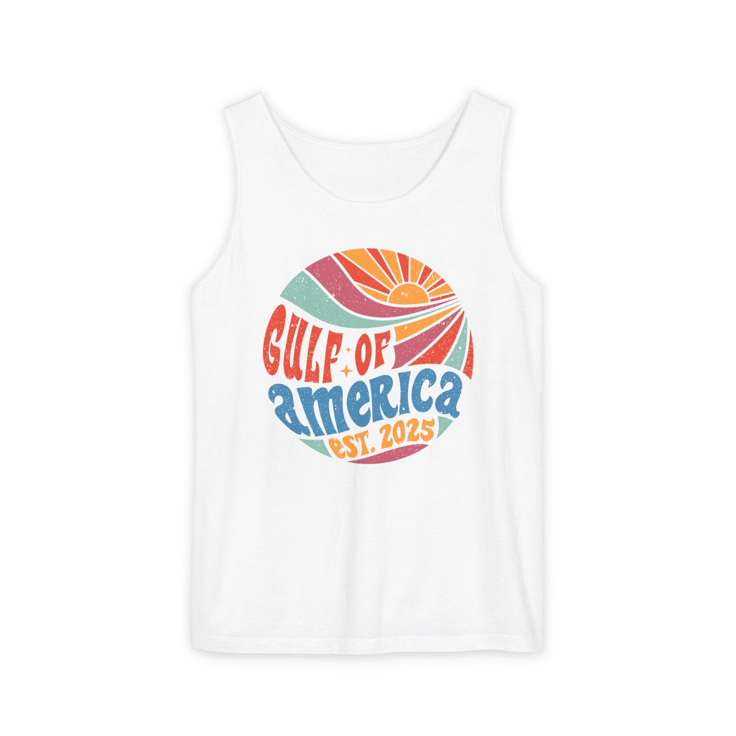 Gulf of America Tank Top | Garment-Dyed Tee for Summer Beach Adventures
