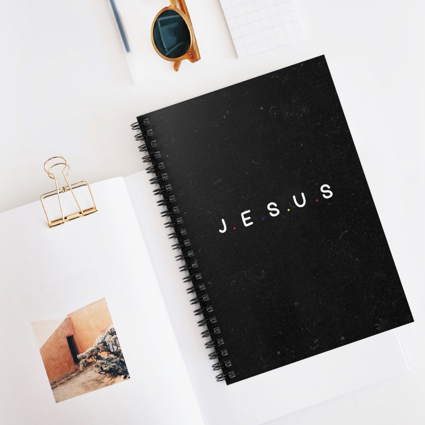 Inspirational Spiral Notebook - 'J.E.S.U.S' Ruled Lined Journal for Faith and Creativity