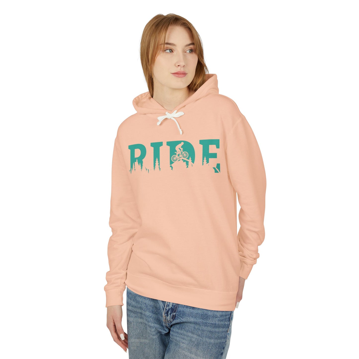 The Ride Mountain Biking Hoodie Comfy Pullover Ride The Trails Lightweight Springtime