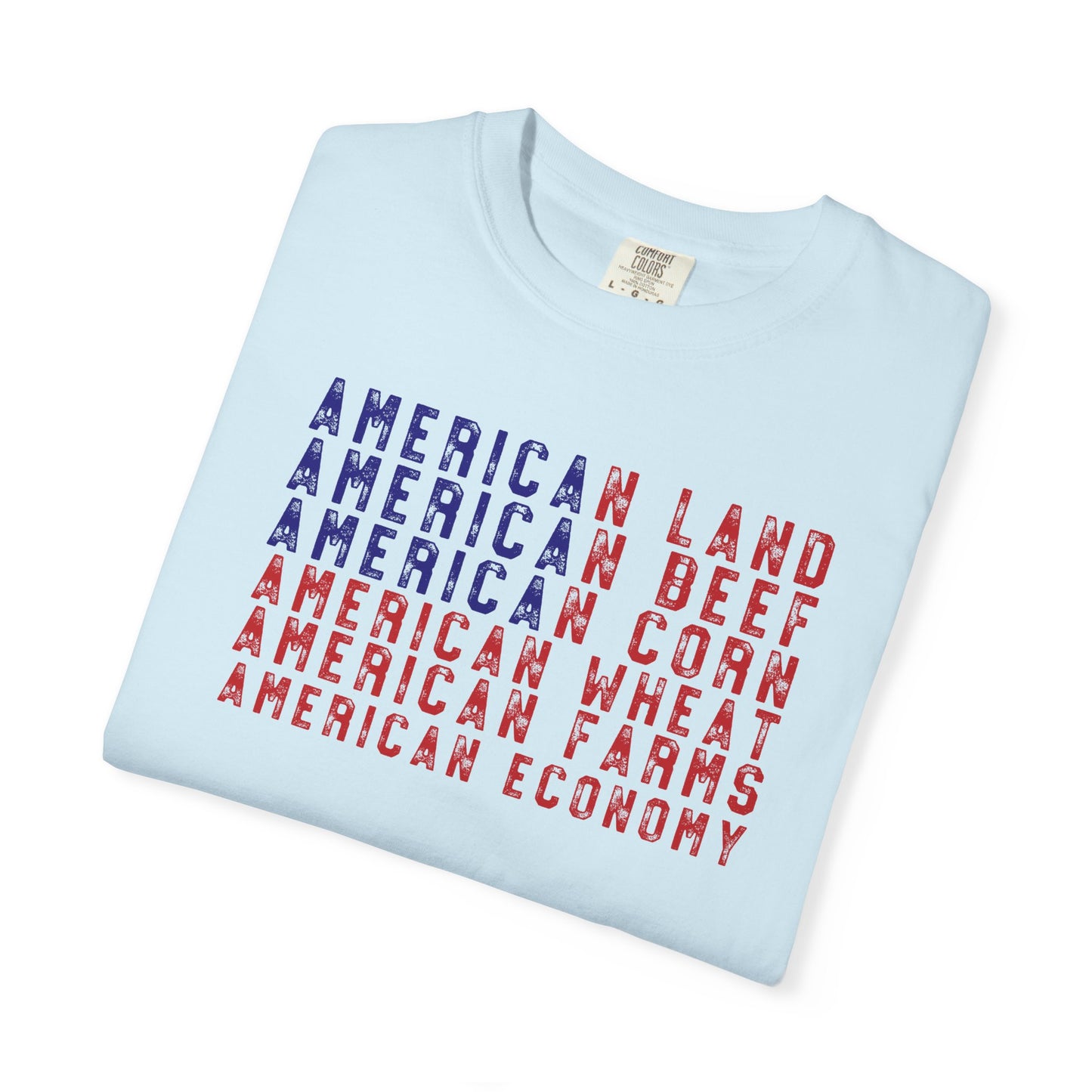 Vintage American Beef Corn Land Wheat Farms Pride T-shirt - Land, Beef, Corn Wheat Crops USA America Patriotic Design