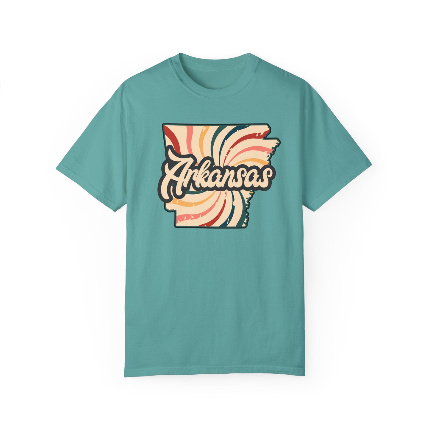 WOOO PIG SOOIE. , Arkansas Retro T-Shirt - Call Those Hogs - Natural State - Fun Summer Tee - Colorful - Razorbacks