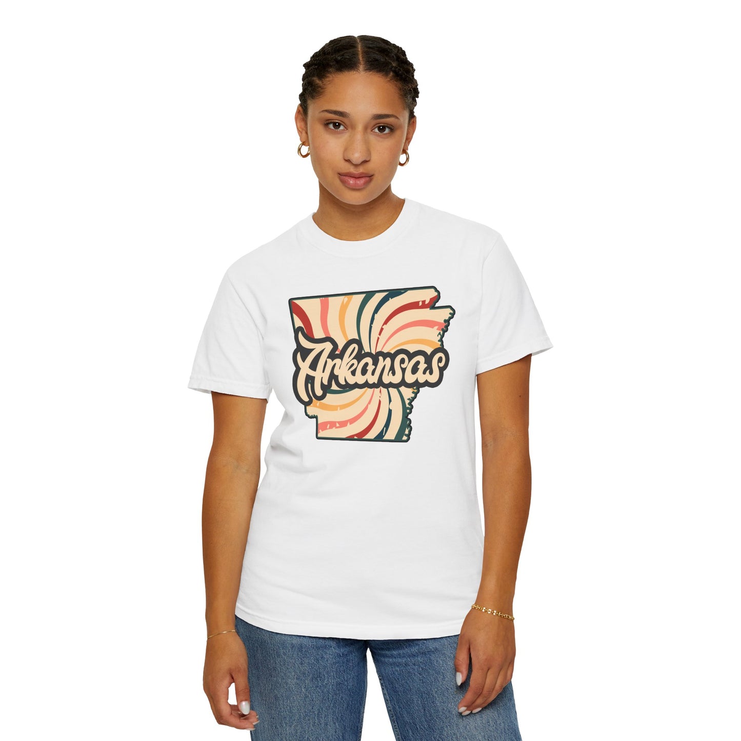 WOOO PIG SOOIE. , Arkansas Retro T-Shirt - Call Those Hogs - Natural State - Fun Summer Tee - Colorful - Razorbacks