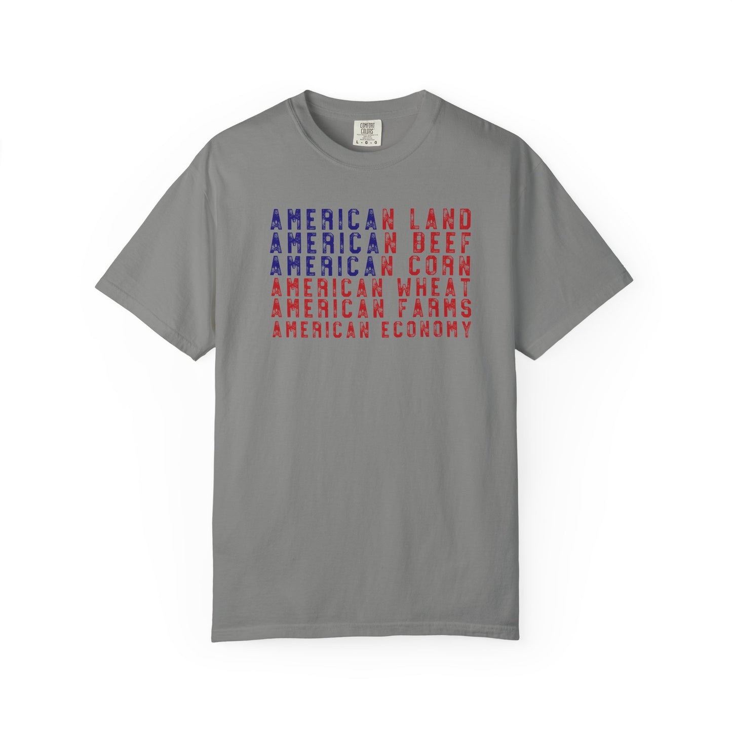 Vintage American Beef Corn Land Wheat Farms Pride T-shirt - Land, Beef, Corn Wheat Crops USA America Patriotic Design