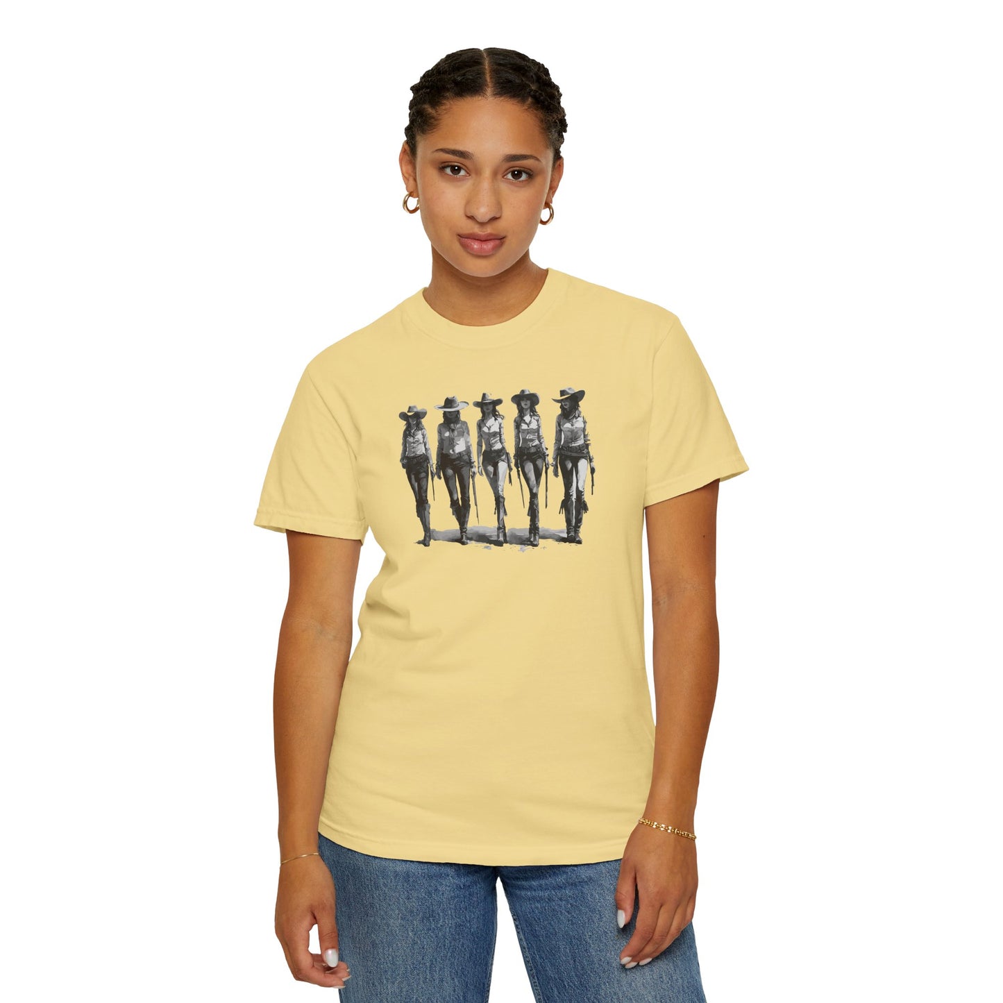 Bad Girls Vintage Cowgirl Graphic Unisex T-Shirt Top