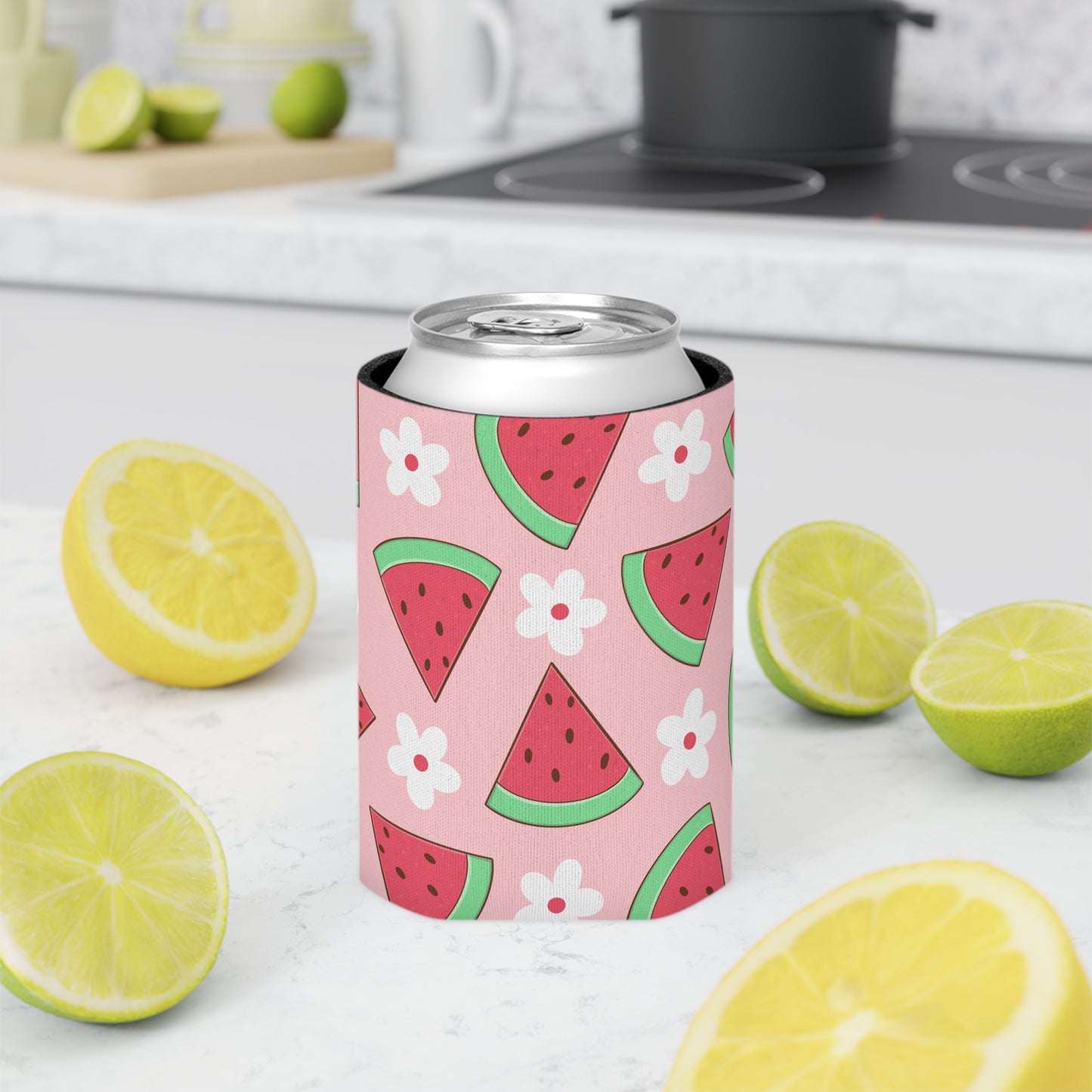 Summertime Watermelon Can Cooler - Fun Summer Drink Insulator Koozie