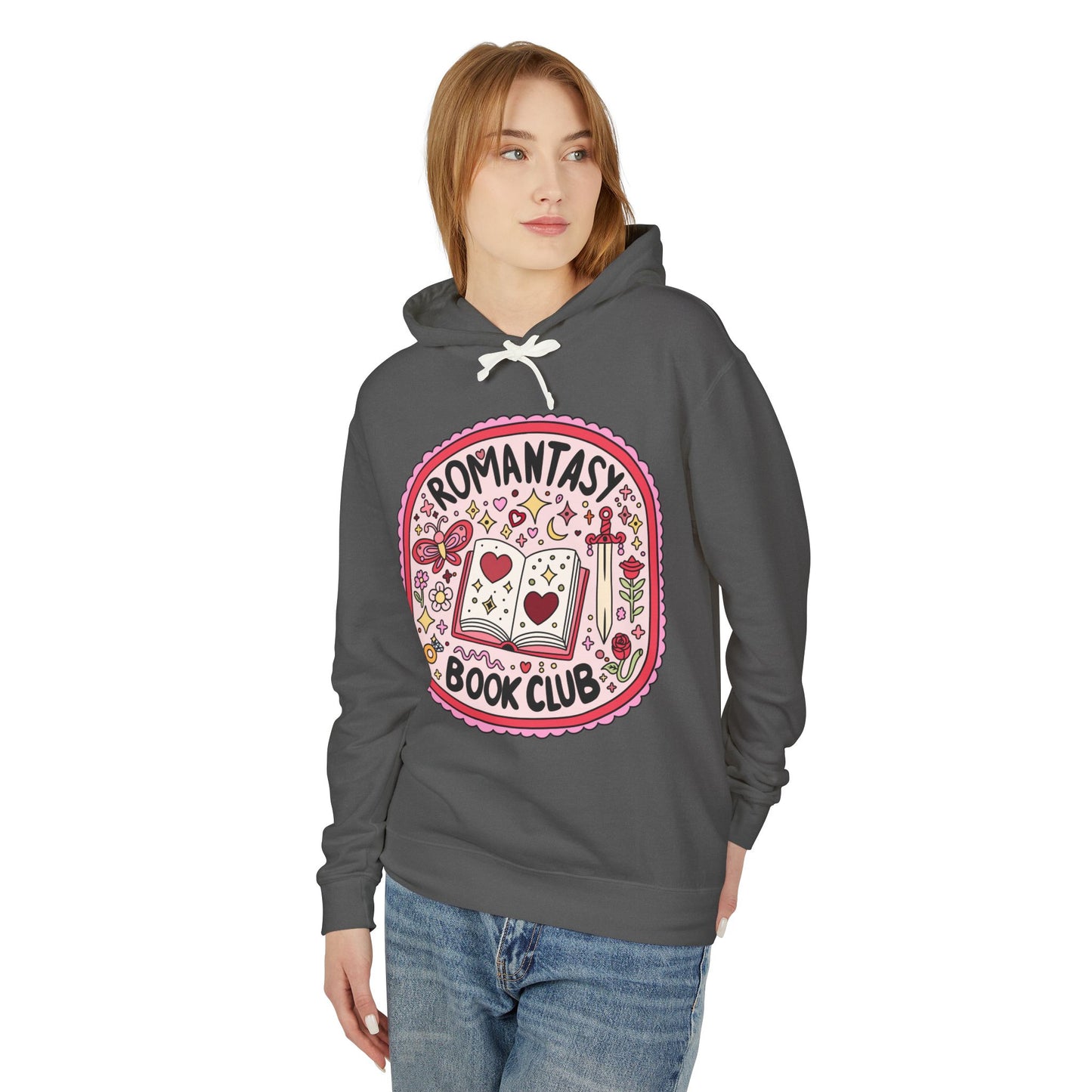 Romantasy Book Club Lightweight Hoodie for Book Lovers, Romance Novels, Smut, Book Worm