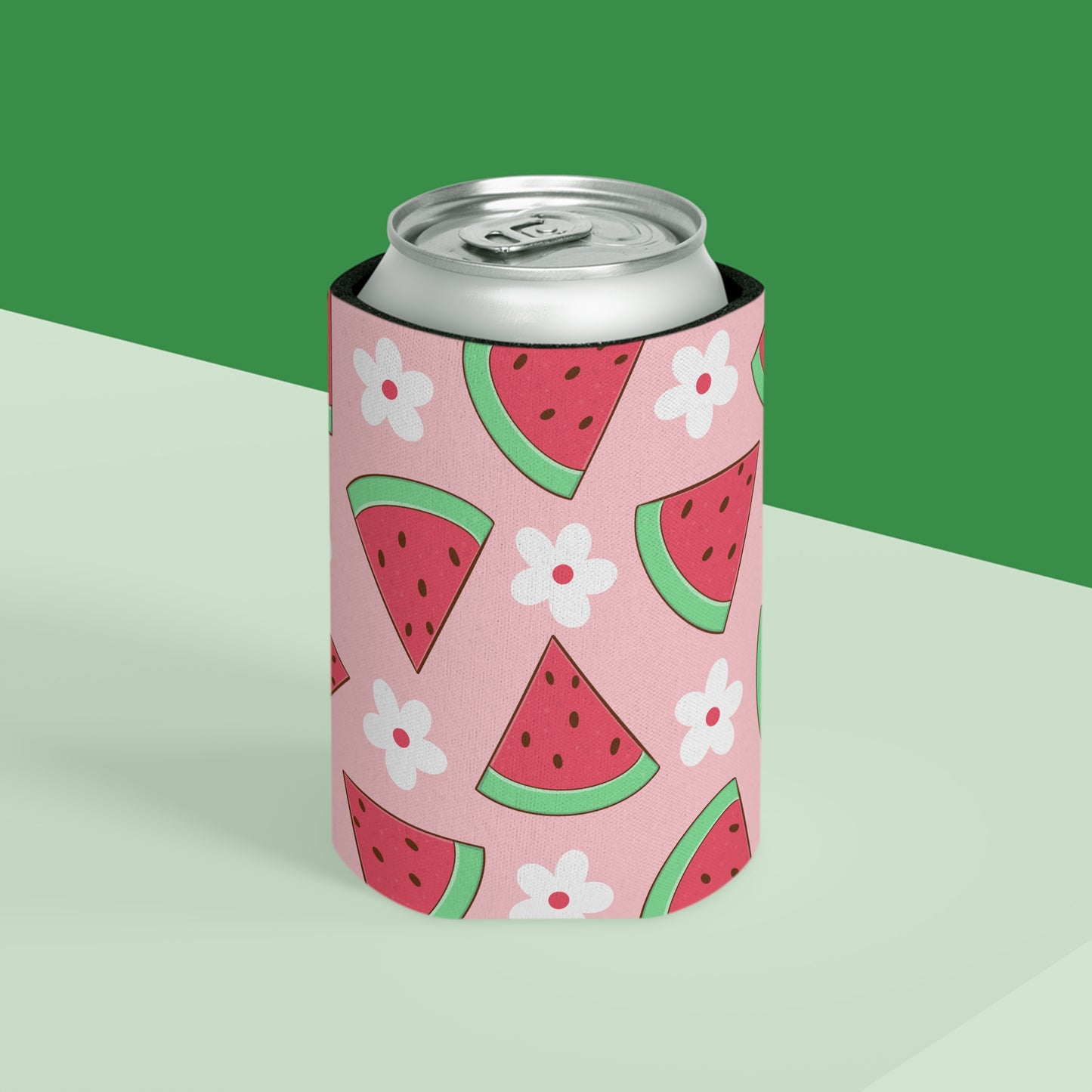Summertime Watermelon Can Cooler - Fun Summer Drink Insulator Koozie