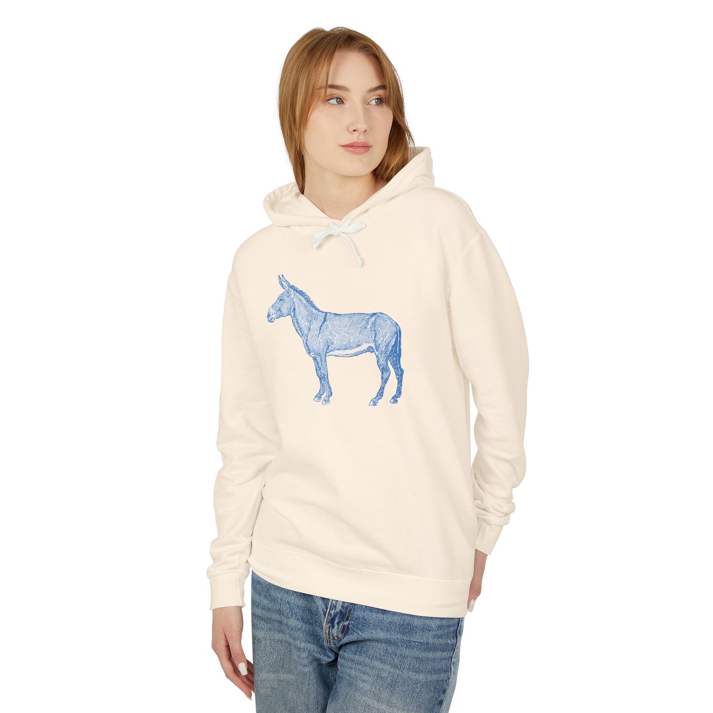 Mule Skinner Lightweight Hoodie - Perfect for those who love Mules , Donkeys, Horses, and Western Minimalist look