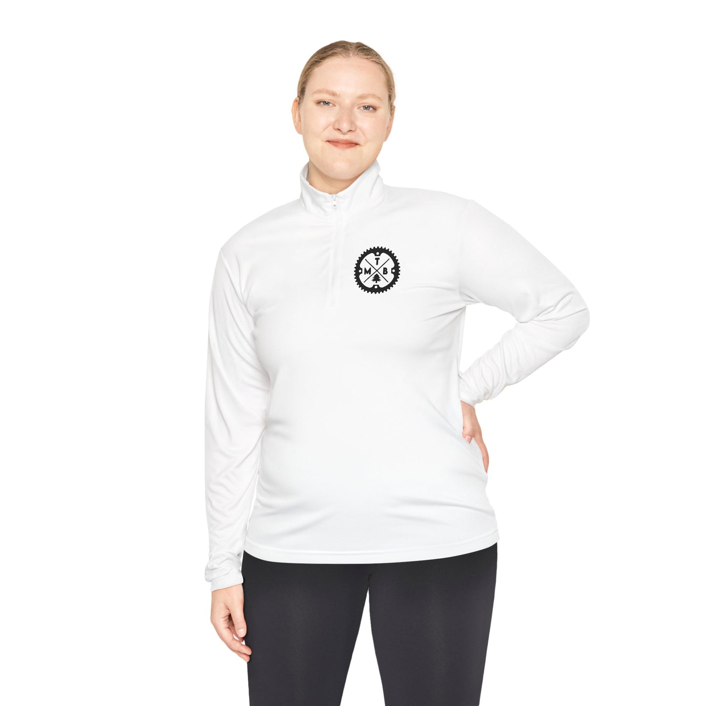 Mountain Biking Unisex Quarter-Zip Pullover - MTB Adventure Gear with Unique Graphic Design, Trails, Streets, Cycling, Biking