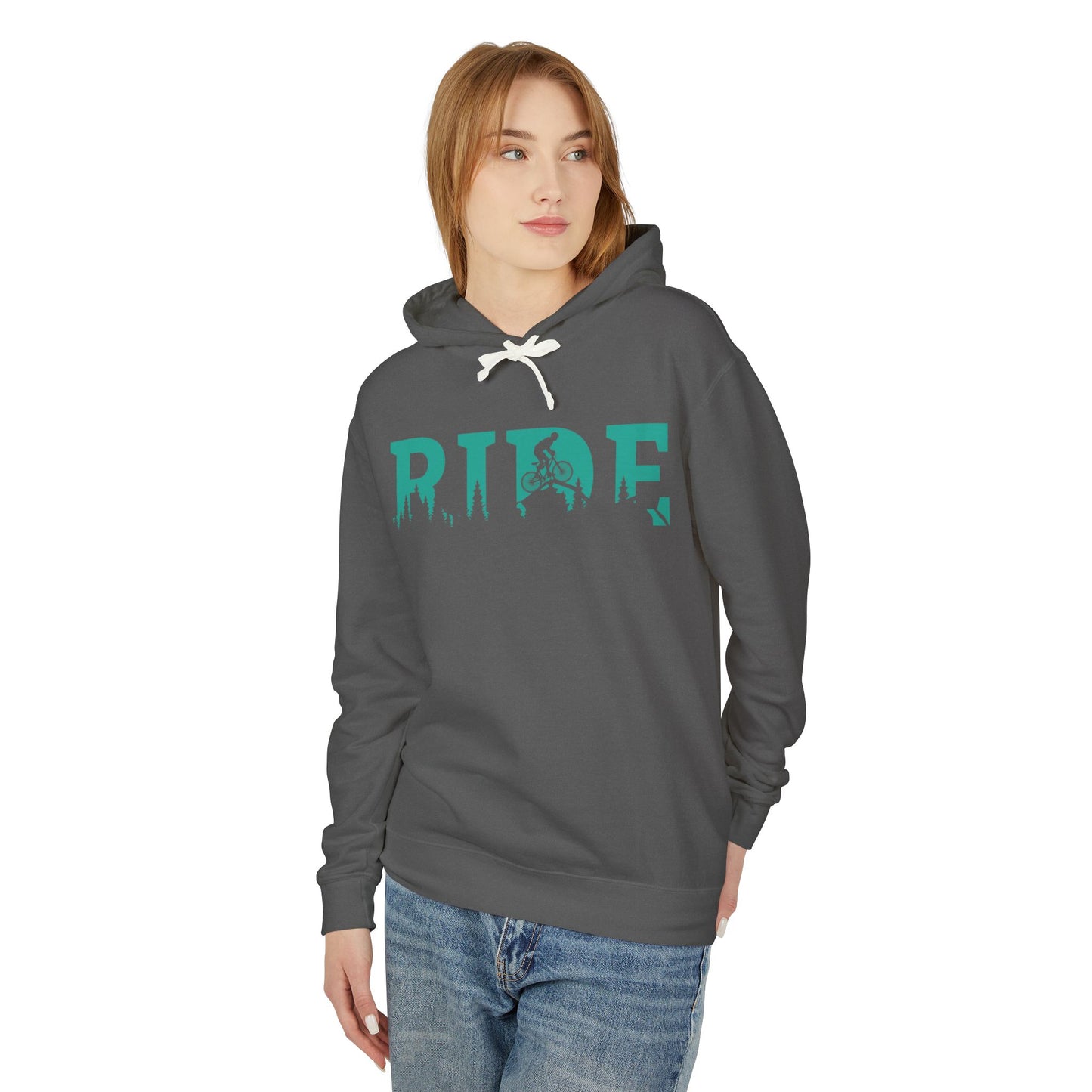 The Ride Mountain Biking Hoodie Comfy Pullover Ride The Trails Lightweight Springtime