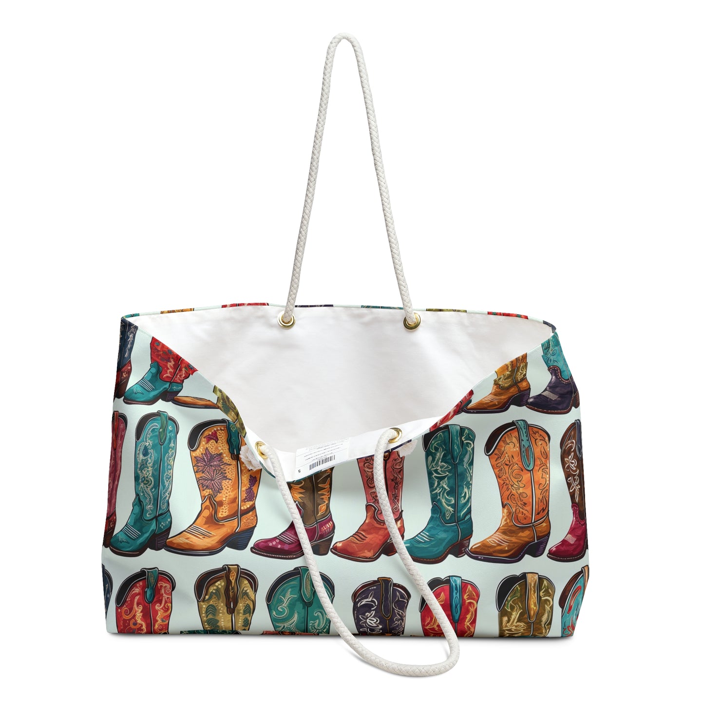 Trending Now Western Vibes Colorful Cowboy Boots Weekender Bag, Western Beach Bag, Custom Large Bag, Gear Bag, Work Out Bag, Shopping Bag, FUN