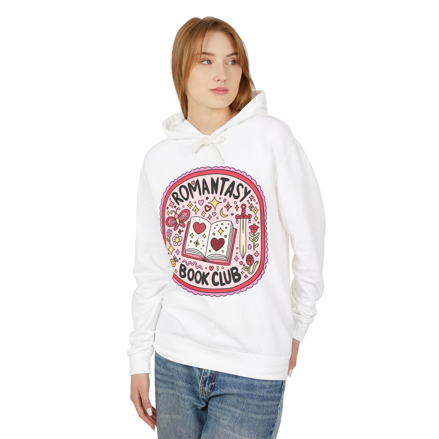 Romantasy Book Club Lightweight Hoodie for Book Lovers, Romance Novels, Smut, Book Worm