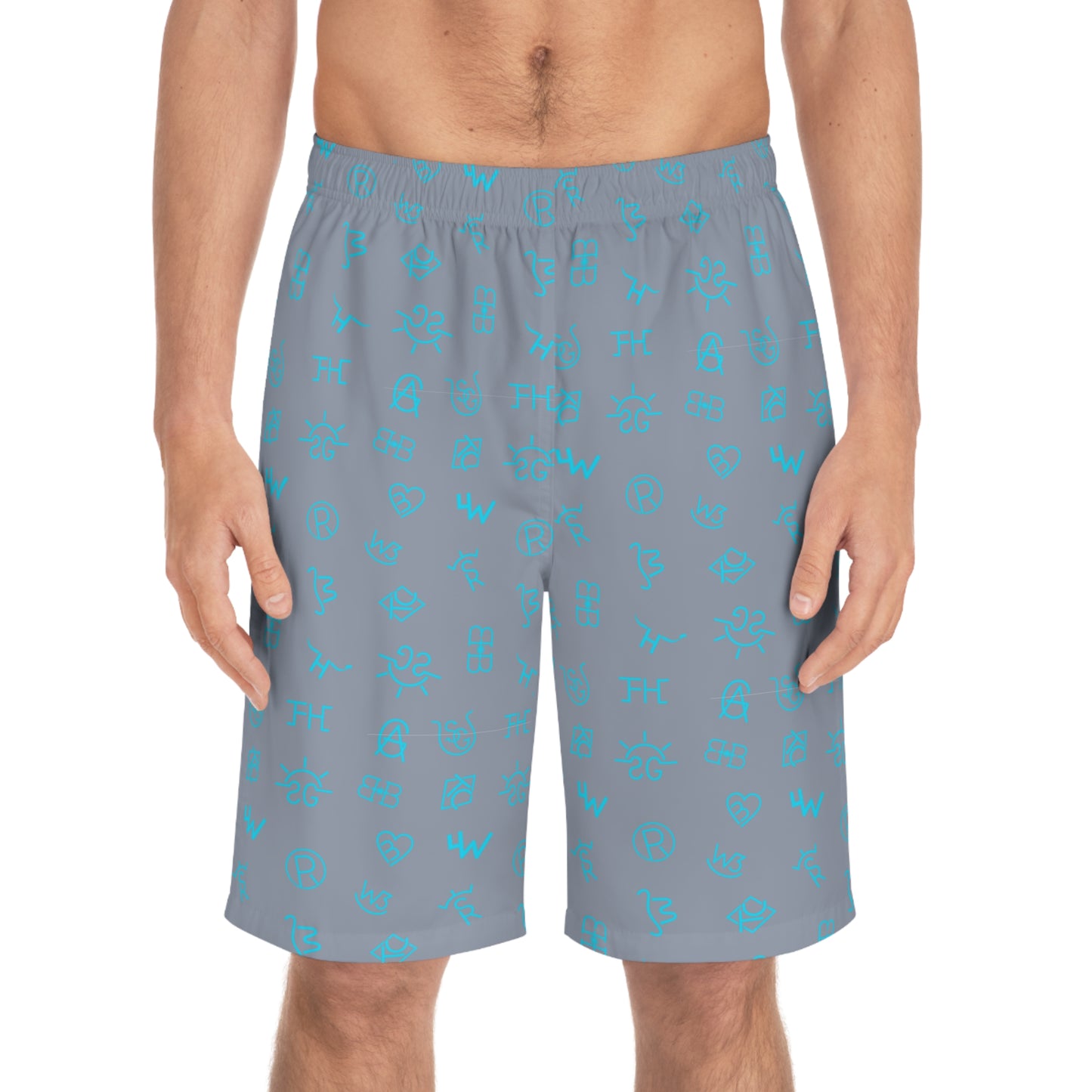 Board Shorts Custom Cattle Brand Men's Swim Trunks