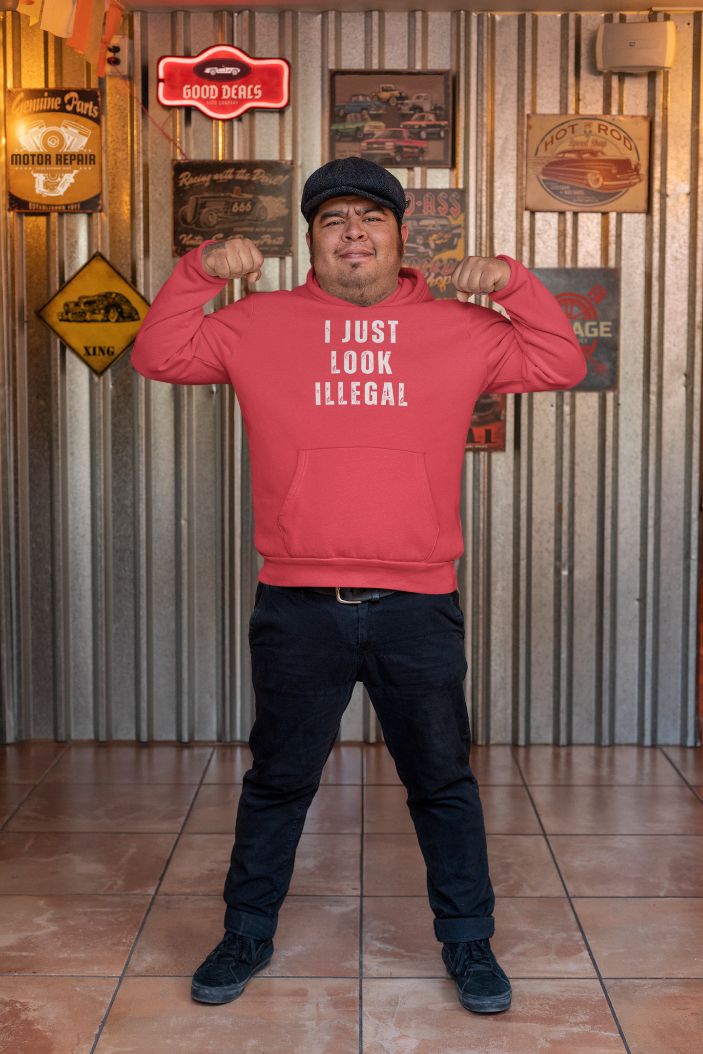 I JUST LOOK ILLEGAL HOODIE UNISEX